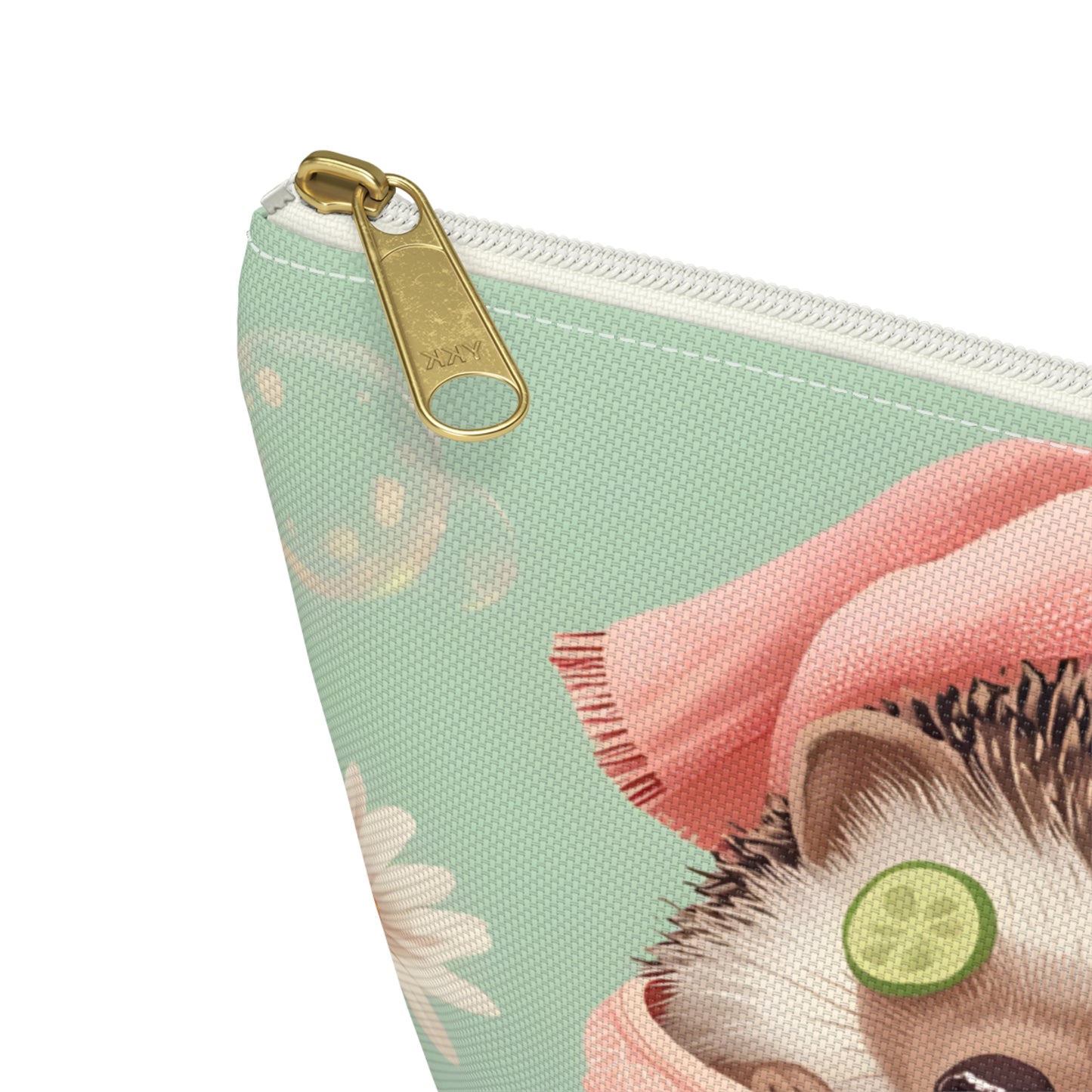 Hedgehog Spa Day Cosmetic Pouch | Cute Makeup Bag