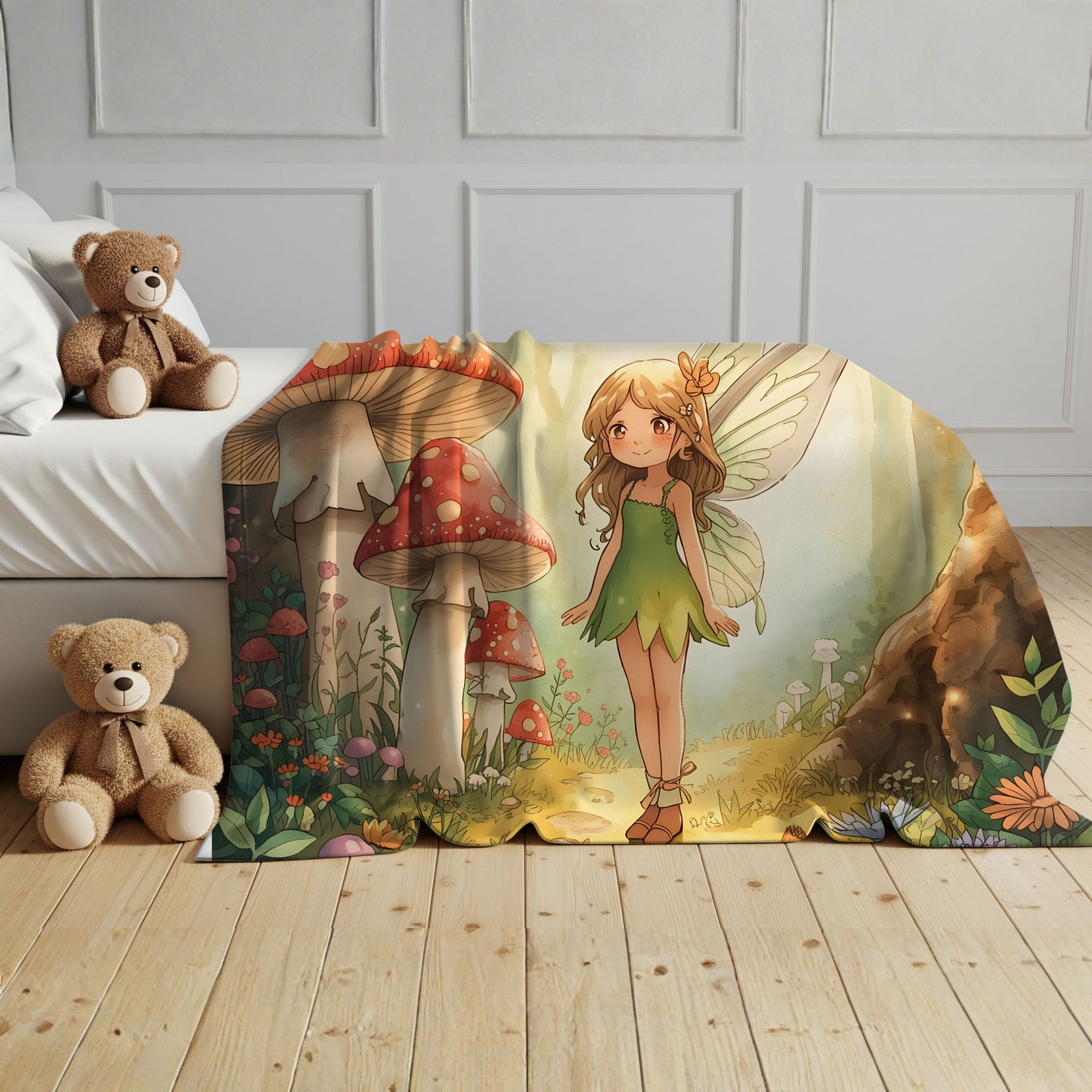 Woodland Fairy Path Enchanted Storybook Forest Blanket Design - Whimsical Throw for Kids & Cozy Decor