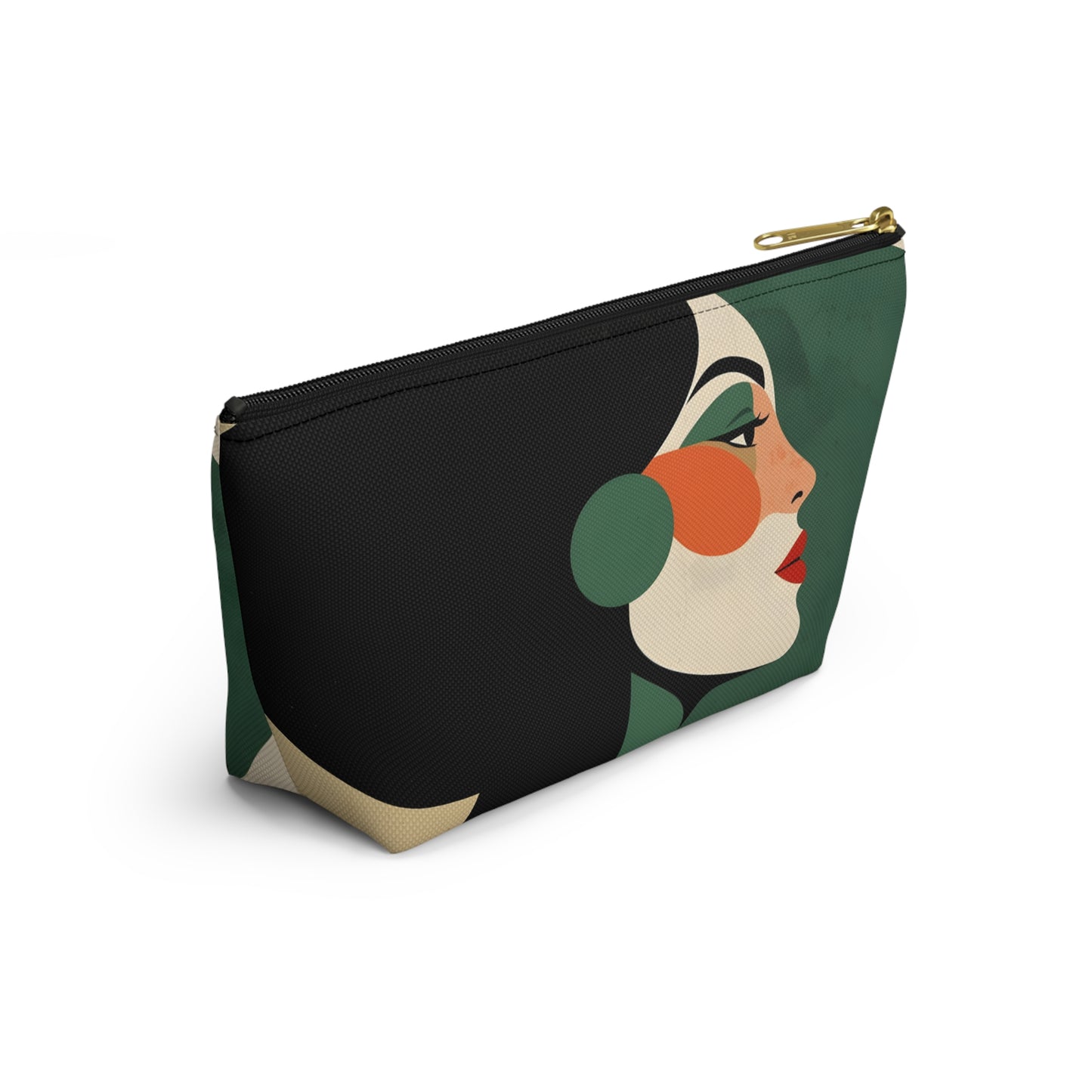 Duality Abstract Profile Makeup Bag | Cosmetic Pouch
