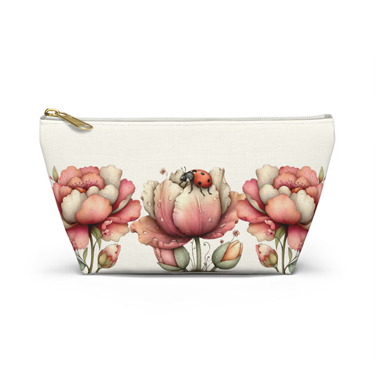 Blossom & Love Romantic Floral Valentine Makeup Bag Cosmetic Pouch