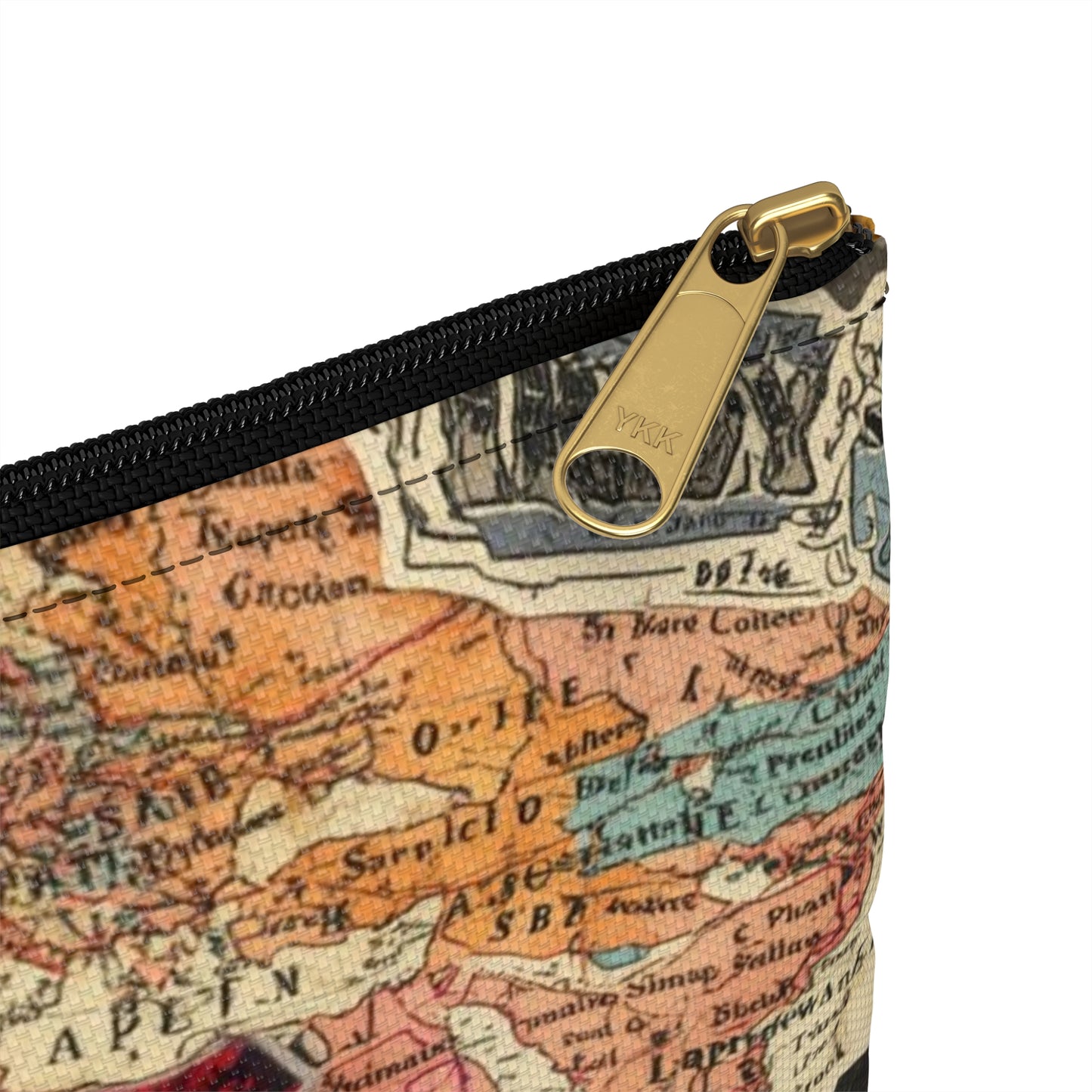 Retro Map & Sunglasses Adventure Travel & Passport Pouch