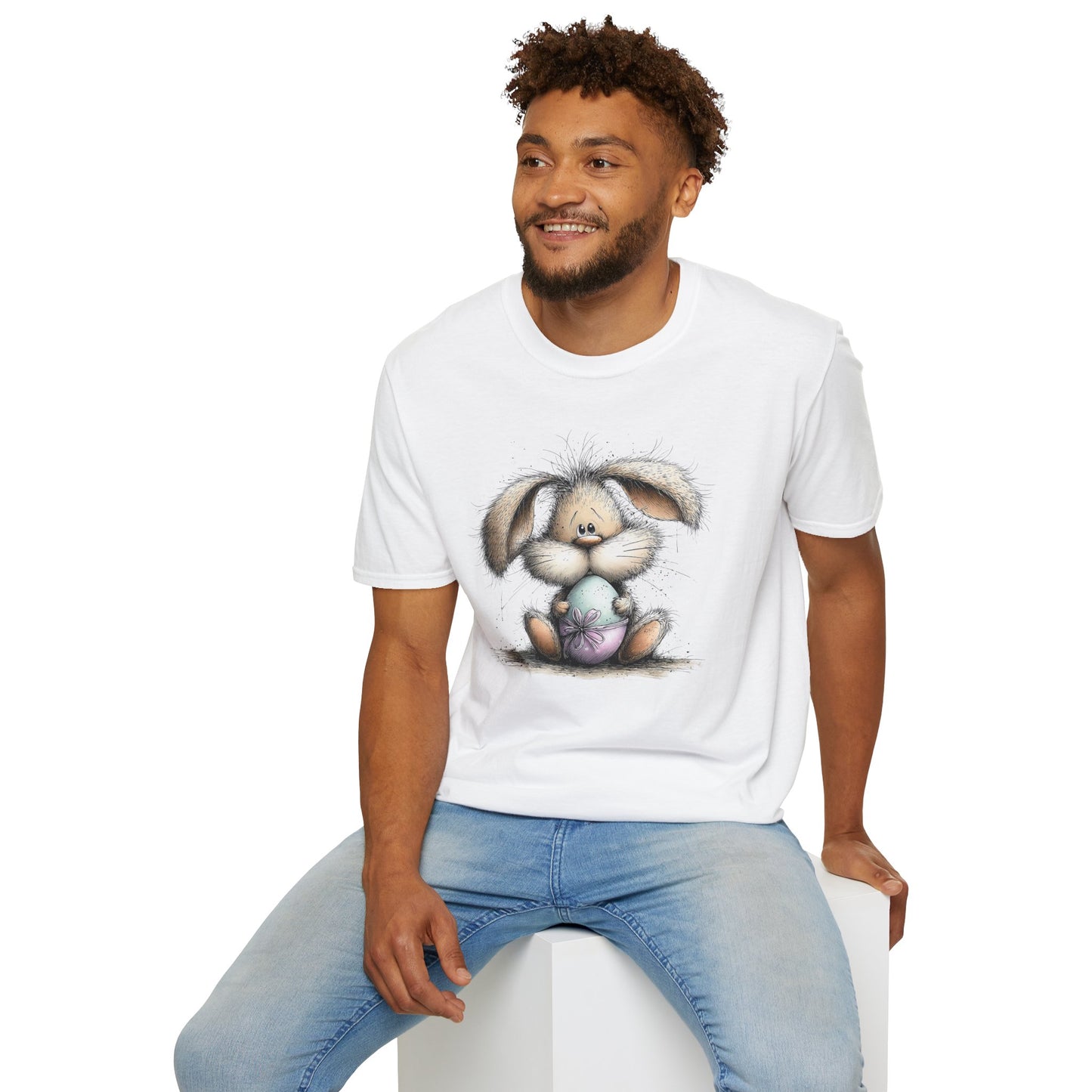 Cute Easter Bunny T-Shirt – Soft Spring Illustration