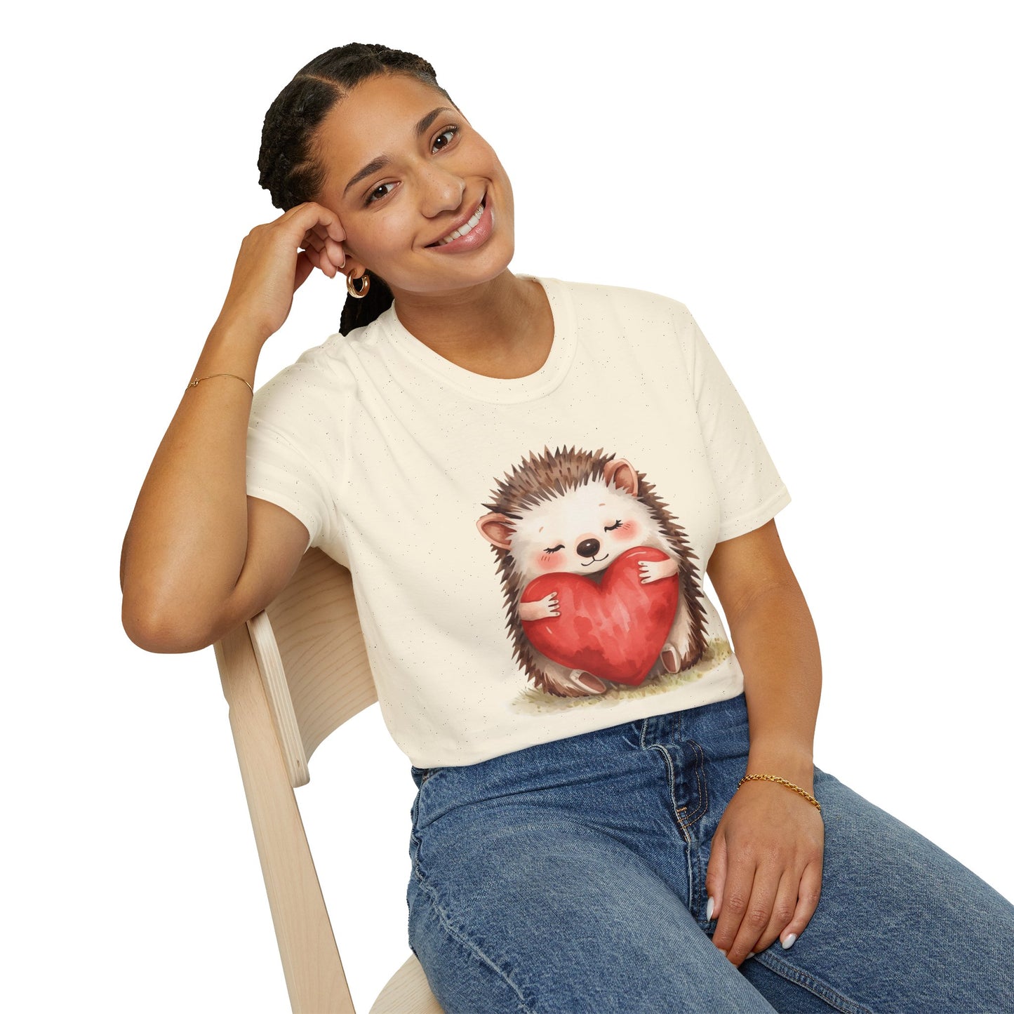 Love You This Much – Cute Hedgehog Valentine T-Shirt