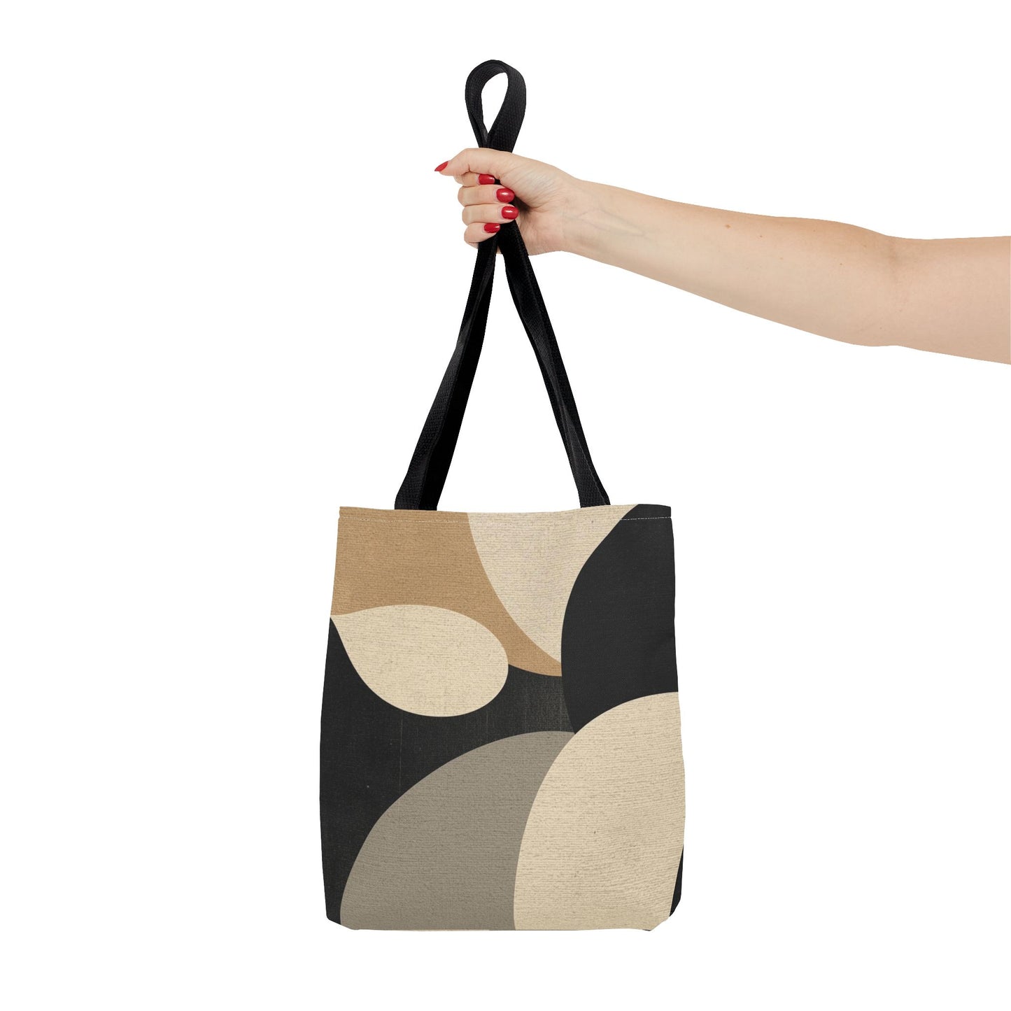 Neutral Modern Abstract Design Cotton Canvas Tote Bag