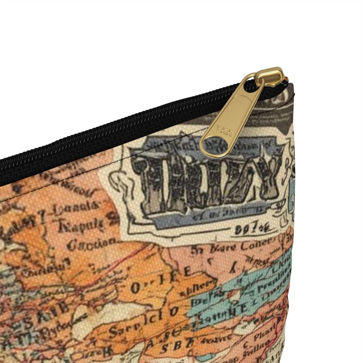 Retro Map & Sunglasses Adventure Travel & Passport Pouch