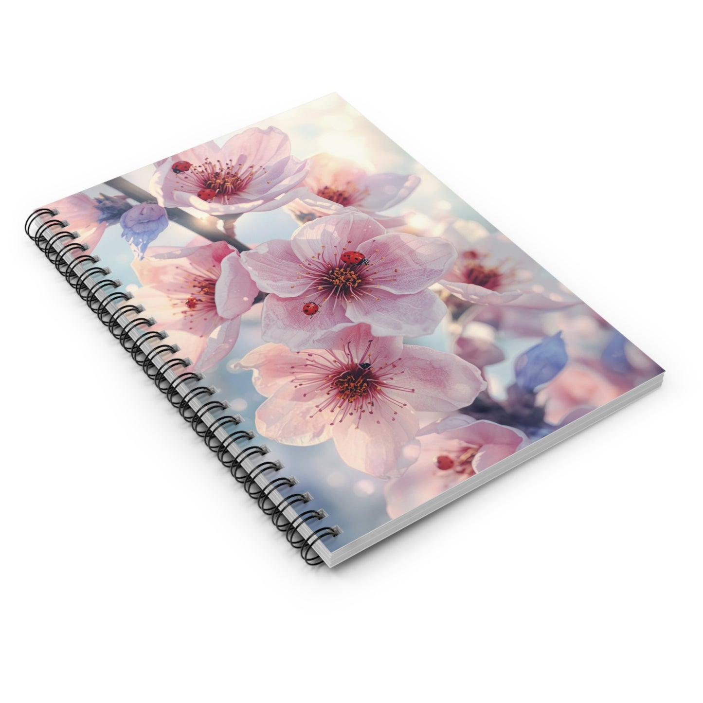 Ladybird Blossom Notebook – Whimsical Pastel Nature Journal