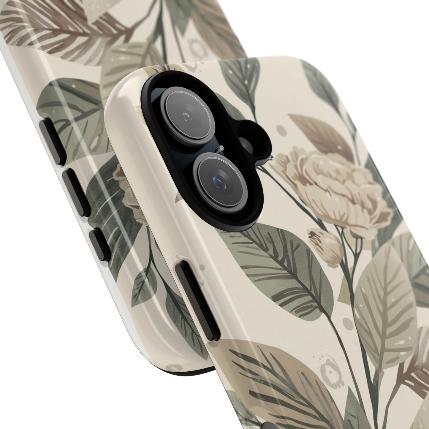 Muted Botanical Leaves Tough Protective iPhone Case
