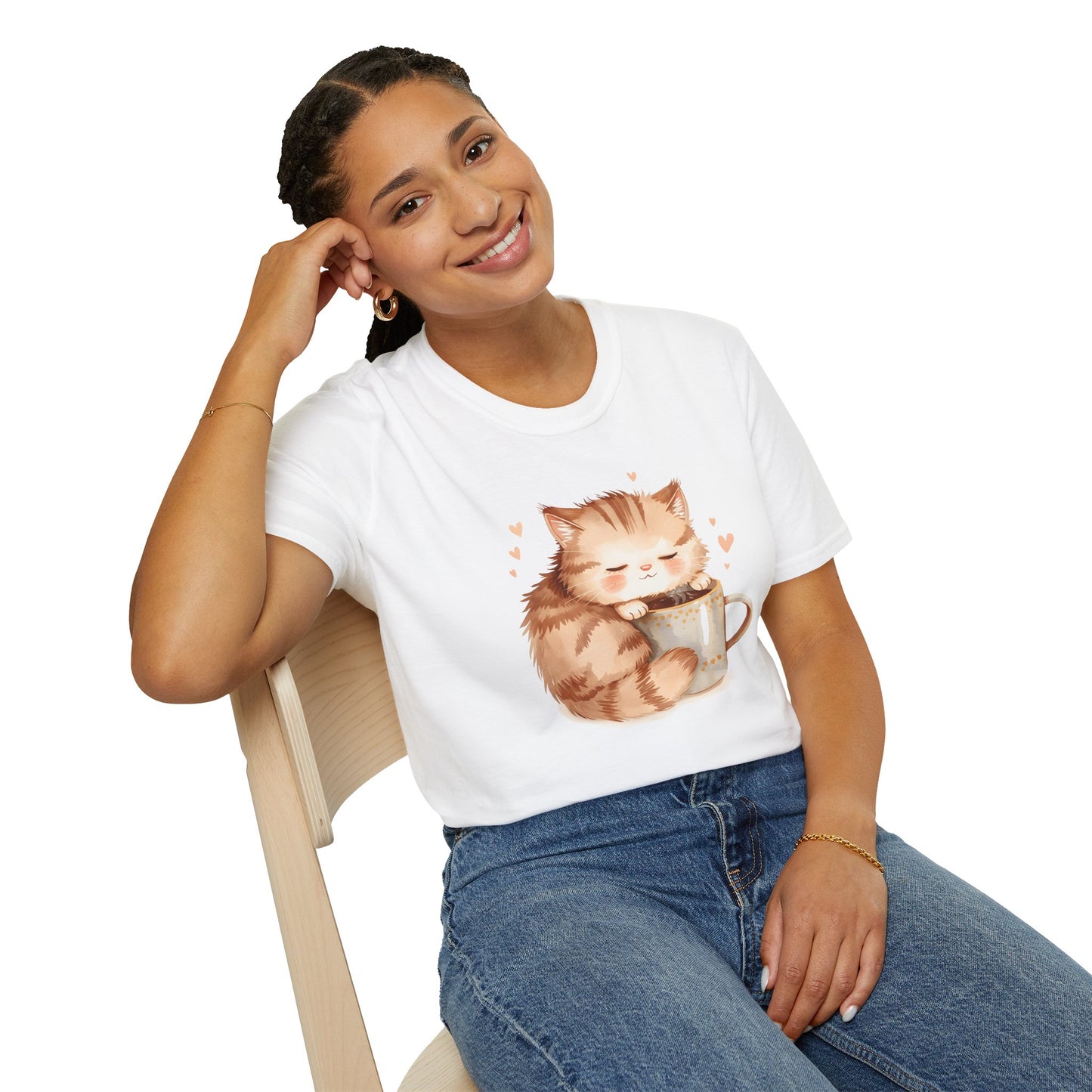 Sleepy Cat Cozy T-shirt Cute Cat Lover Tee