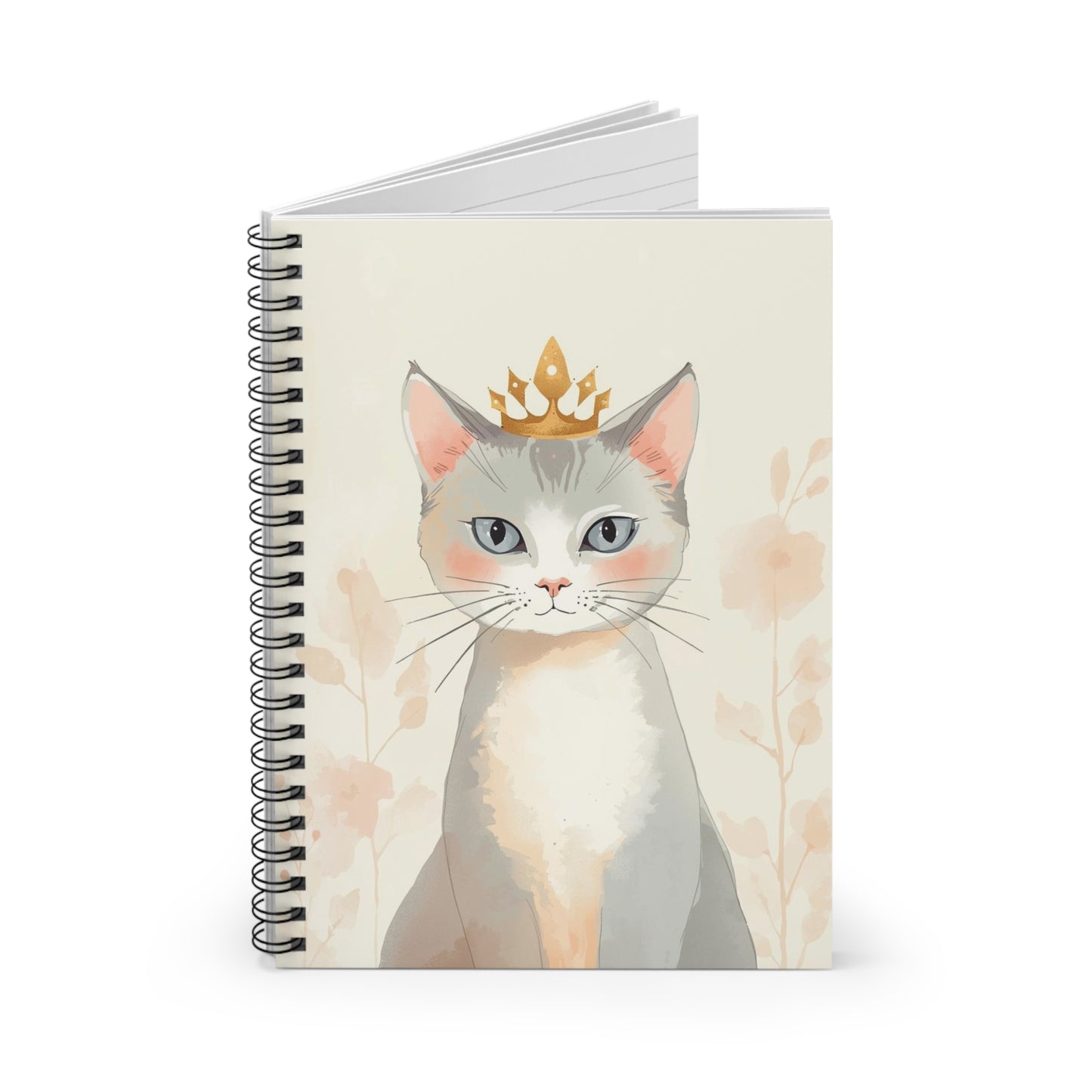 Whimsical Aristo-Cat Spiral Notebook Ruled Journal for Notes & Planning