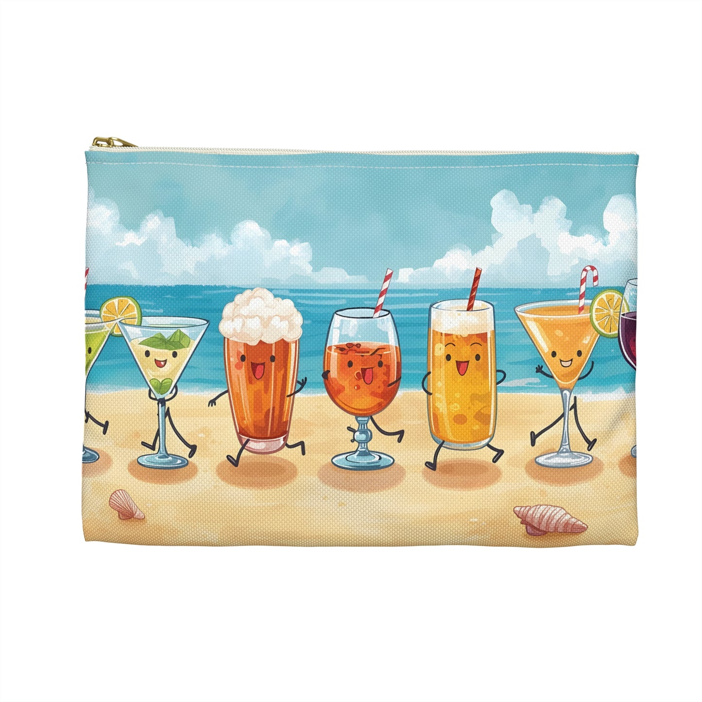 Sun Sand & Sips Travel & Passport Pouch