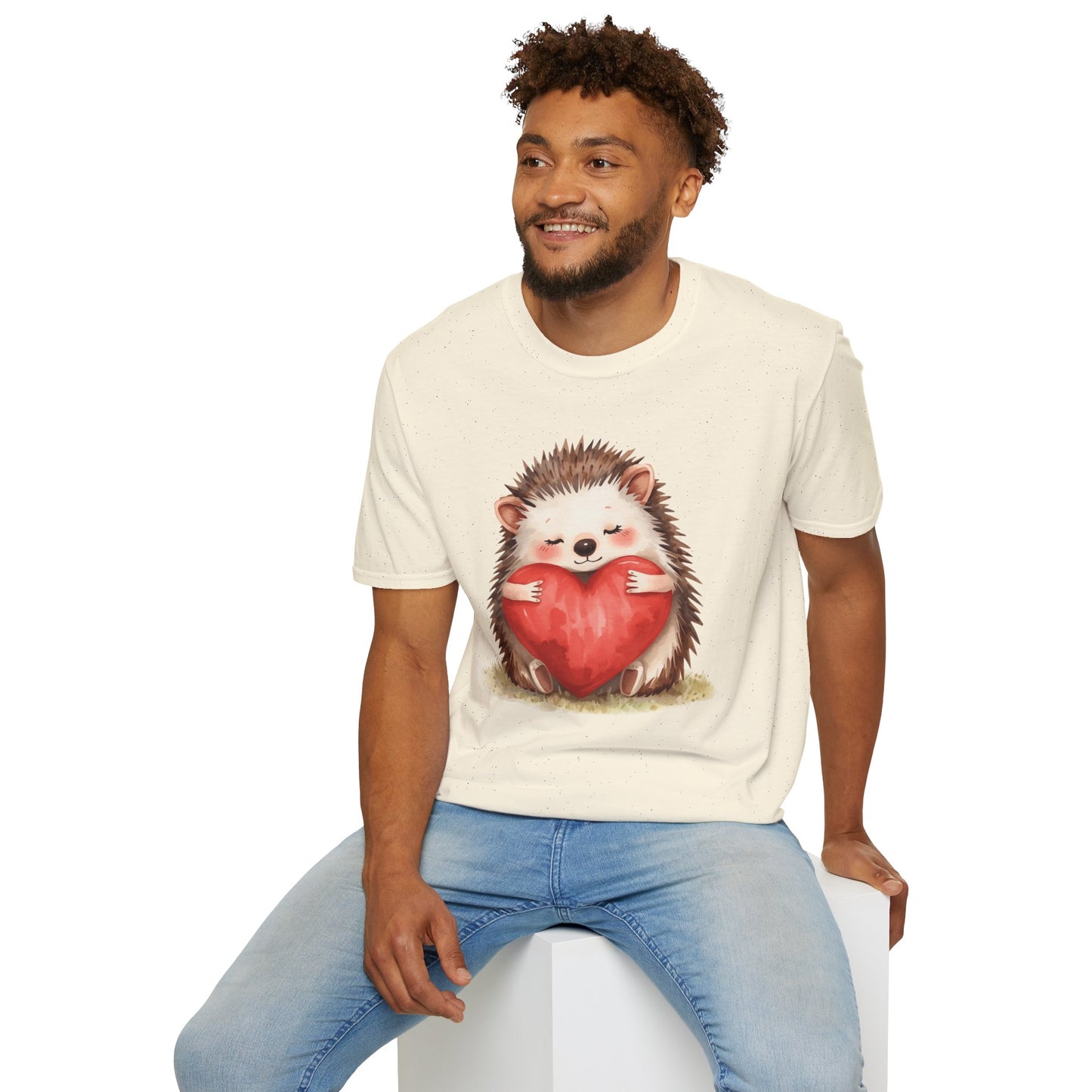 Love You This Much – Cute Hedgehog Valentine T-Shirt