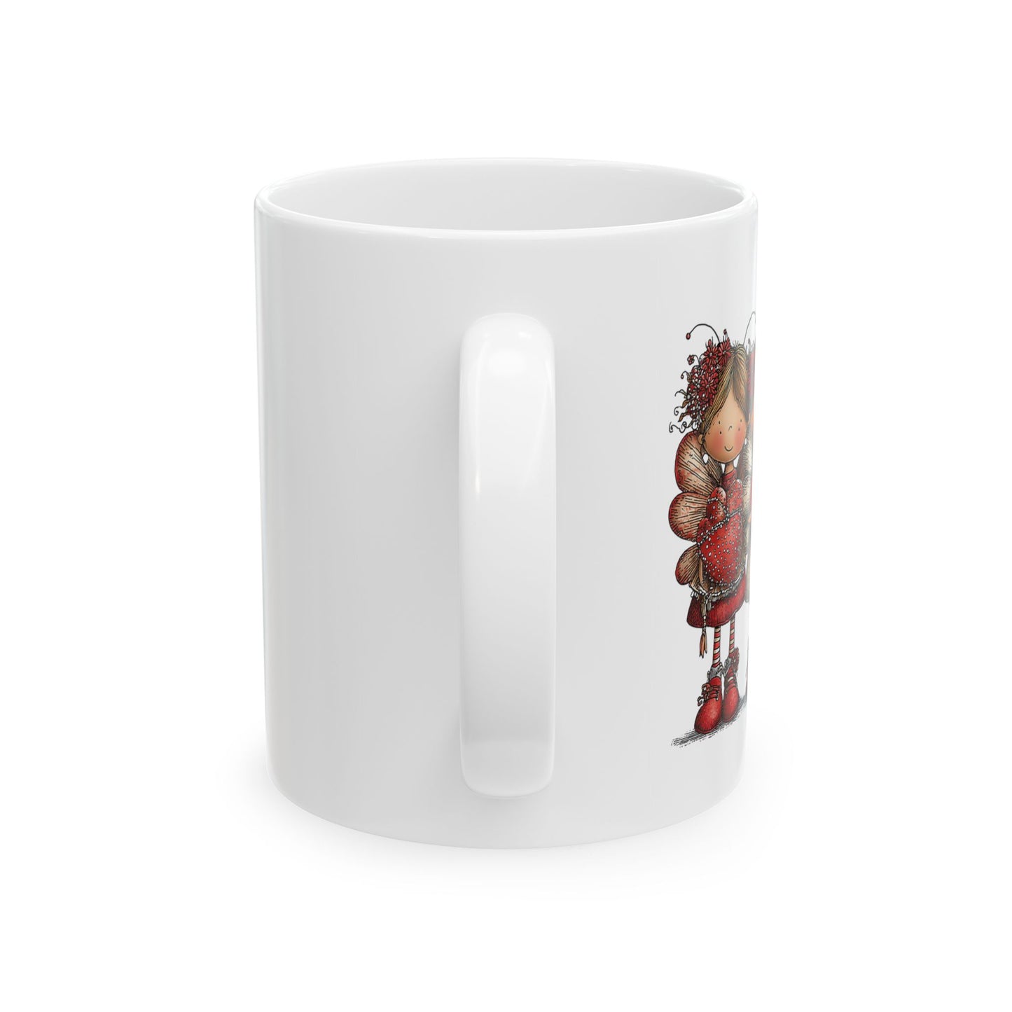 Angels of the Heart Ceramic Mug - Vibrant Colorful Coffee Cup (11oz & 15oz)