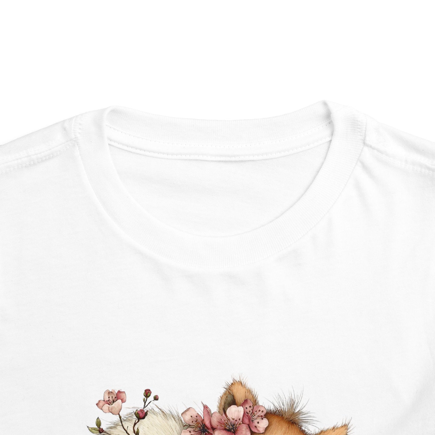 Cherry Blossom Squirrel – Cute Girls Toddler Tee (2–5 Years)