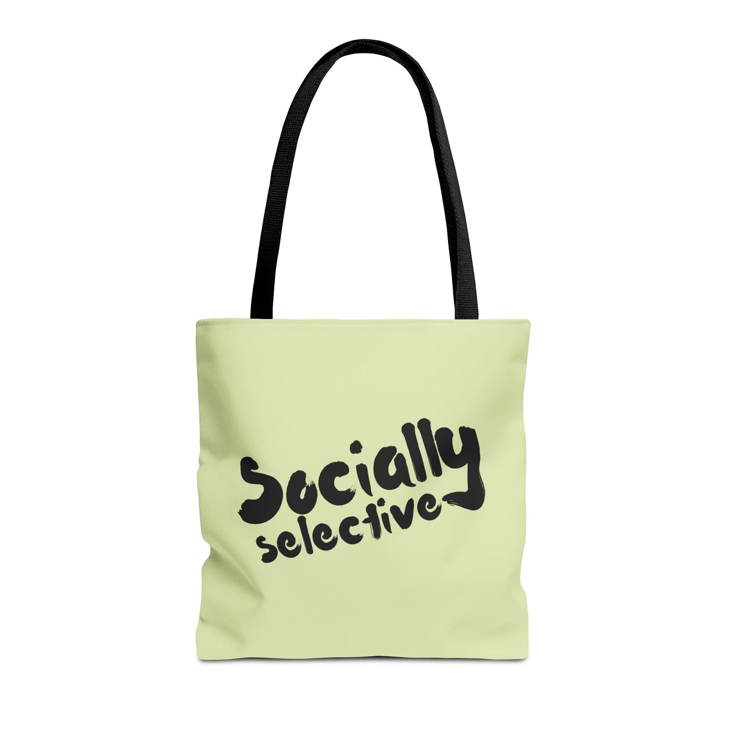 Socially Selective Funny Introvert Quote Cotton Canvas Tote Bag