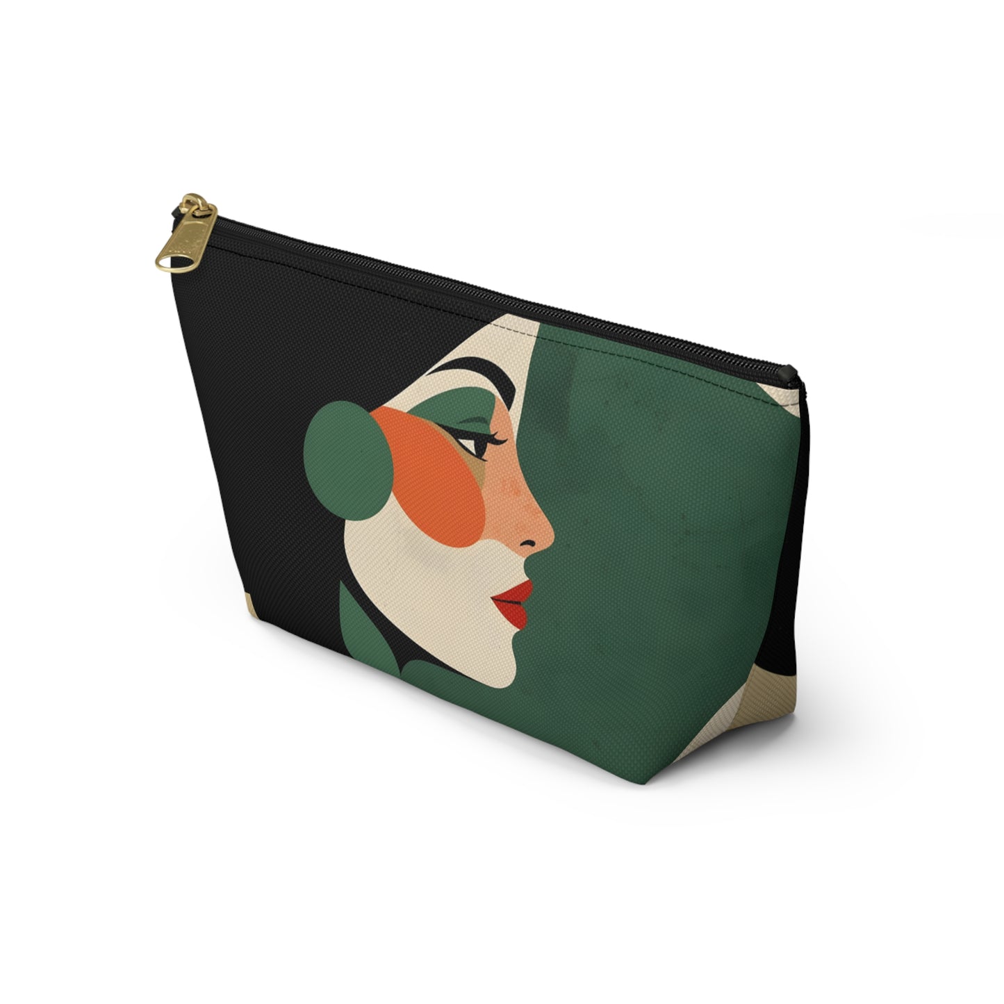 Duality Abstract Profile Makeup Bag | Cosmetic Pouch