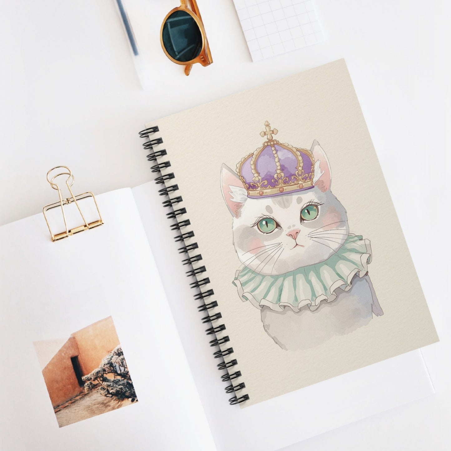 Aristo-Cat Royale Spiral Notebook Ruled Lined Journal for Notes & Planning