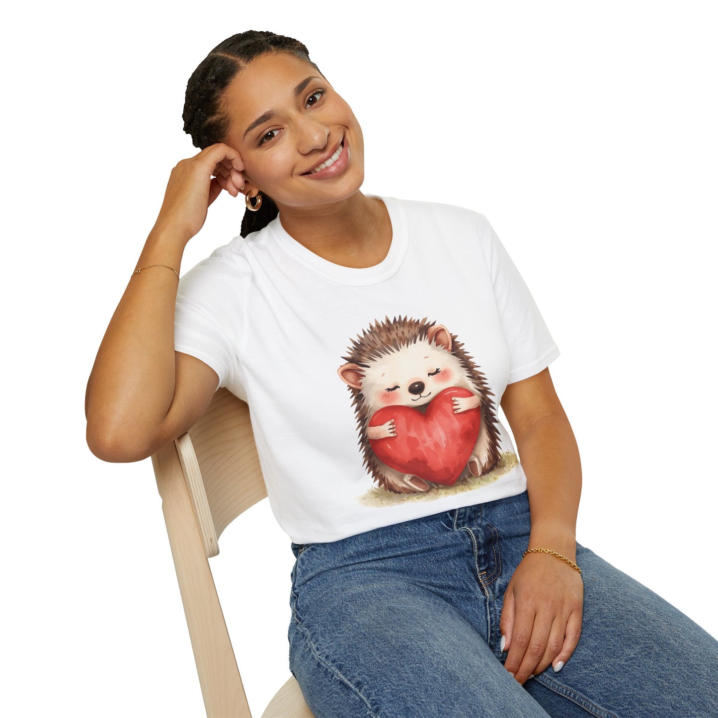 Love You This Much – Cute Hedgehog Valentine T-Shirt
