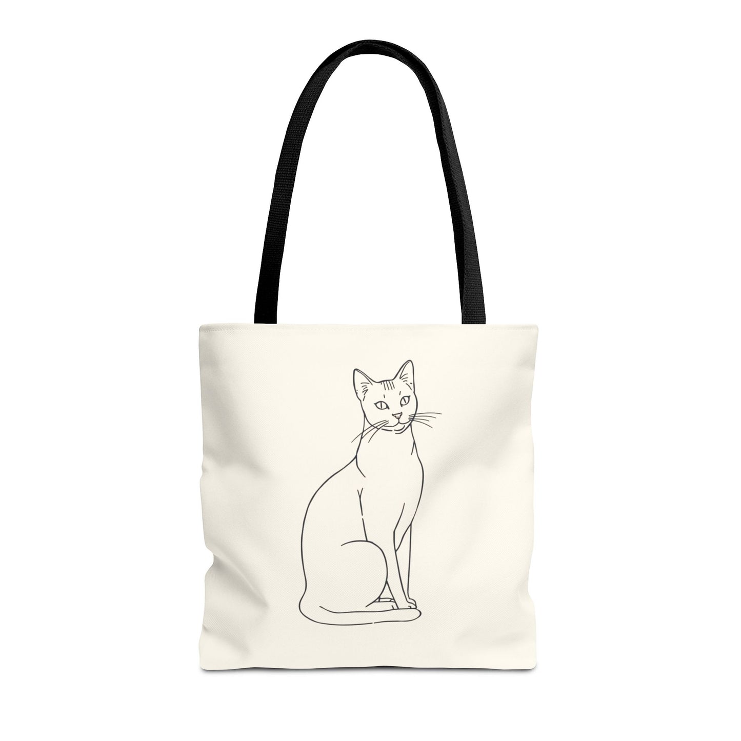 Minimalist Cat Line Art Modern Simplicity Cotton Canvas Tote Bag