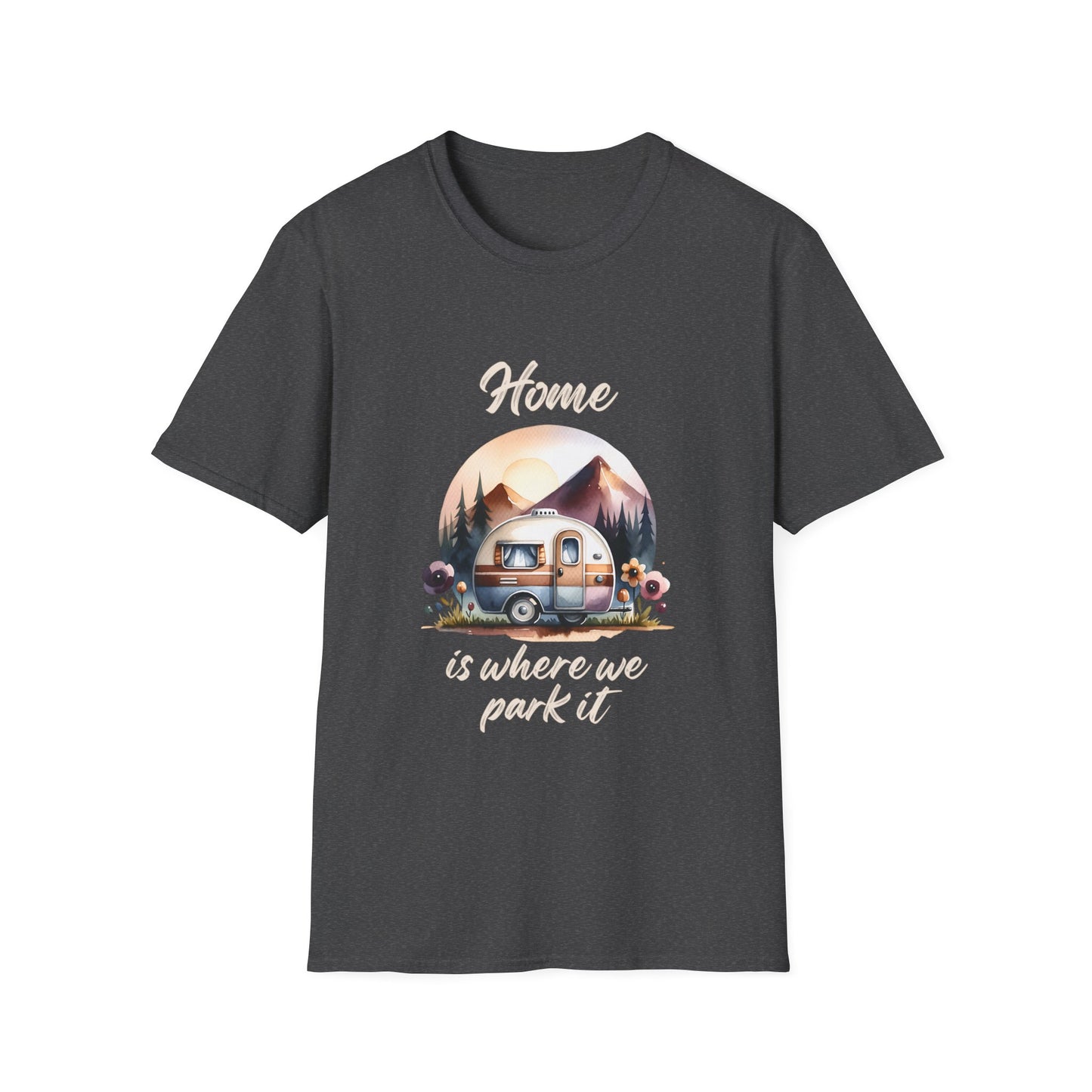 Home Is Where We Park It Tee Road Trip & Camper Retro T-Shirt