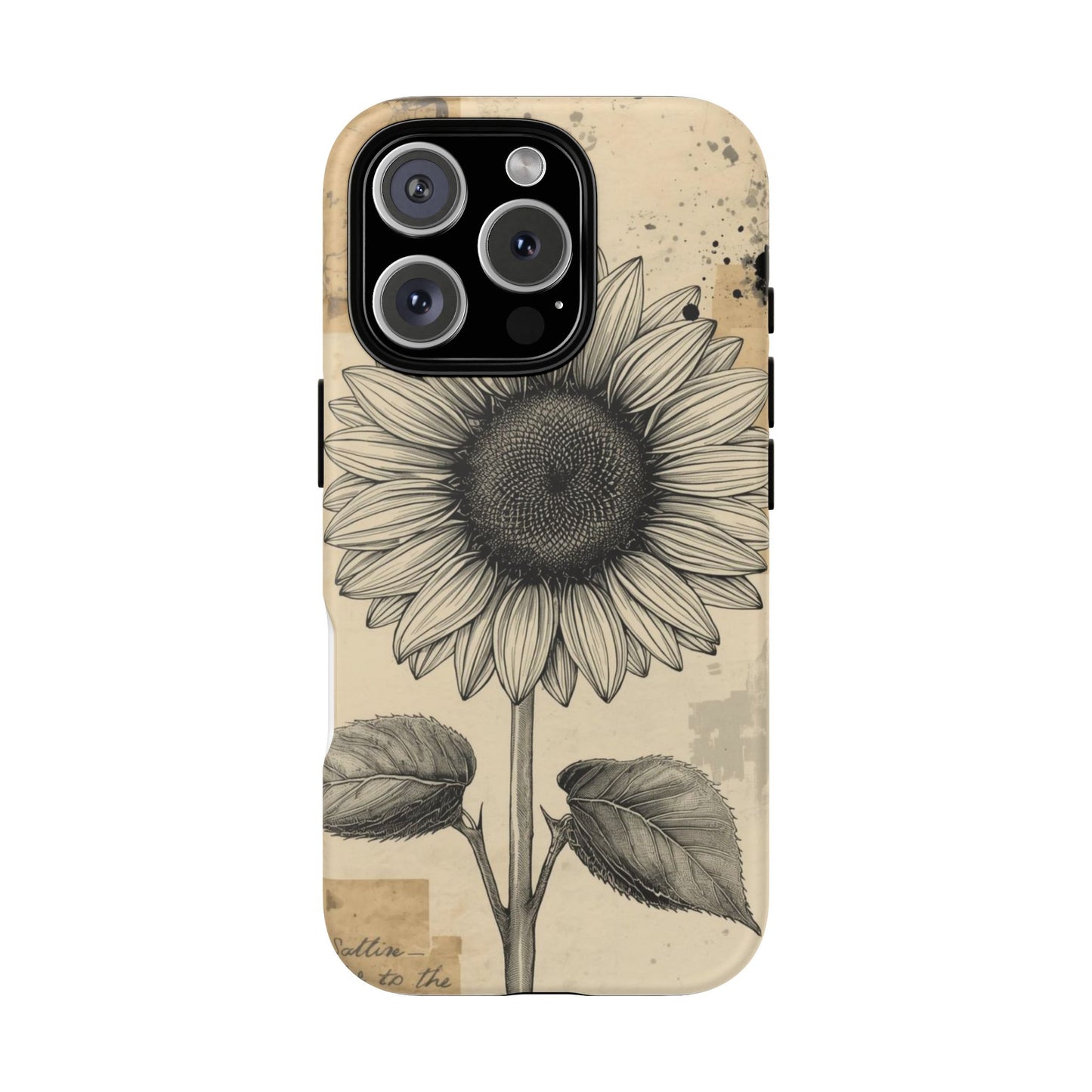 Vintage Sunflower Illustration Tough Protective iPhone Case