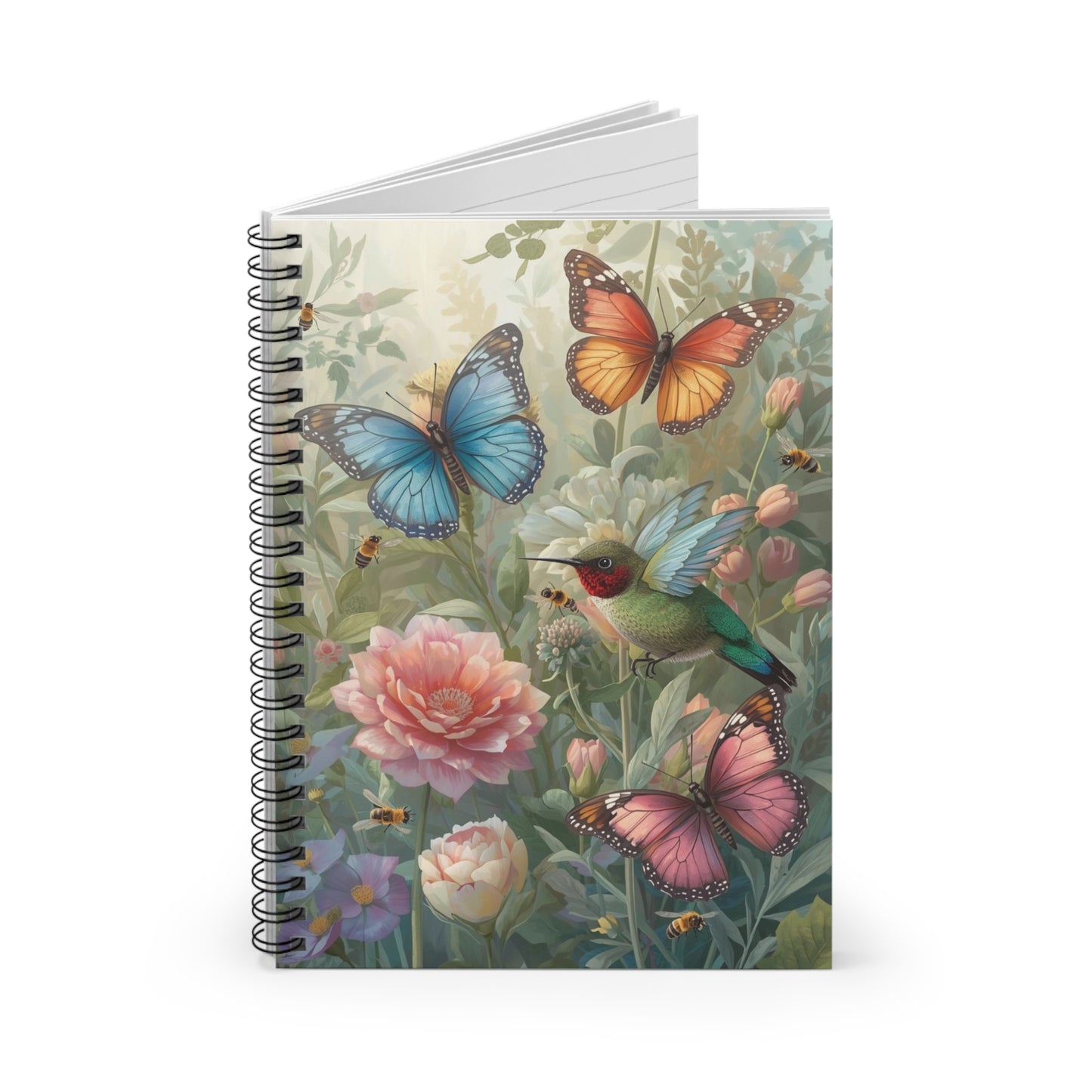 Enchanted Spring Garden Notebook – Floral Butterfly Writing Journal