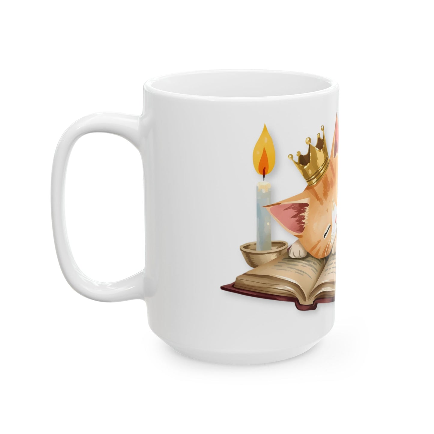 Once Upon a Nap Cozy Storybook Ginger Cat Mug Cat Lover Gift - Cute Cozy Pet Lover Coffee Cup (11oz/15oz)