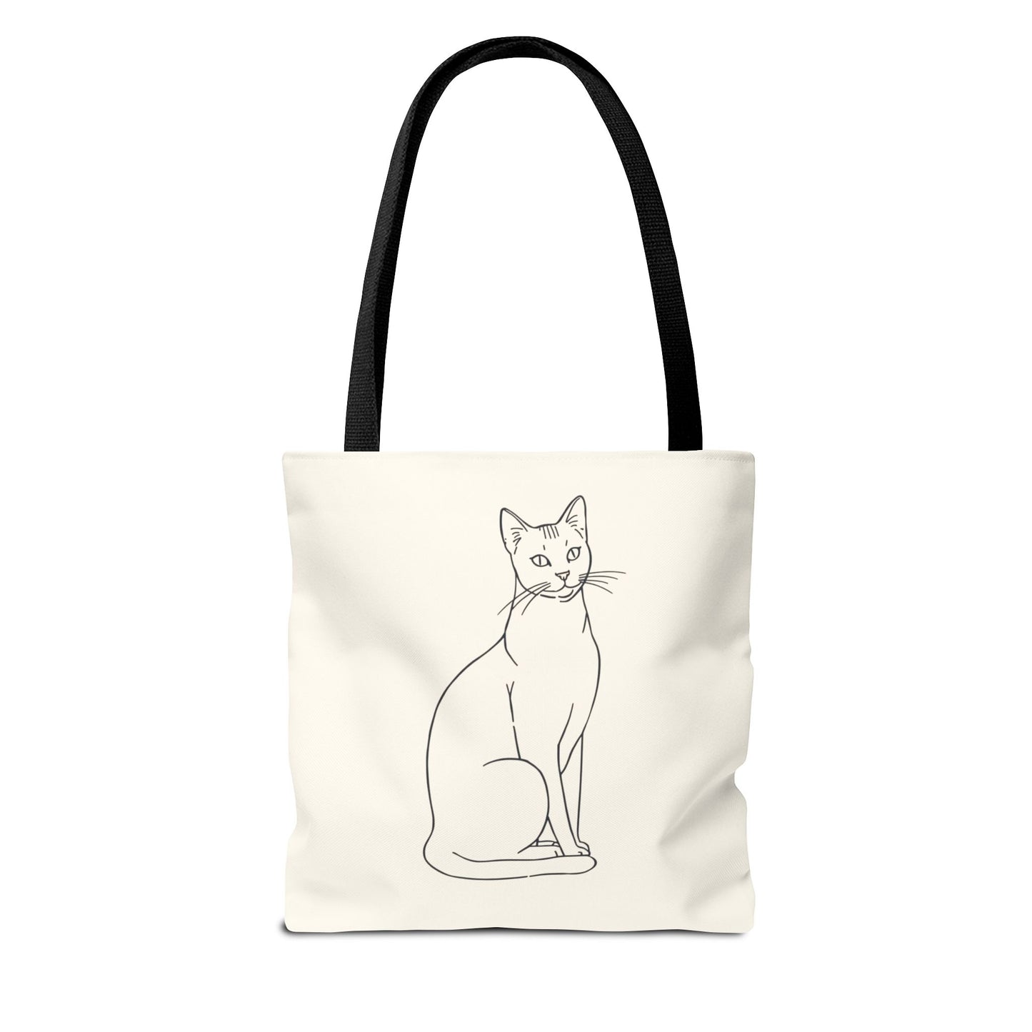Minimalist Cat Line Art Modern Simplicity Cotton Canvas Tote Bag