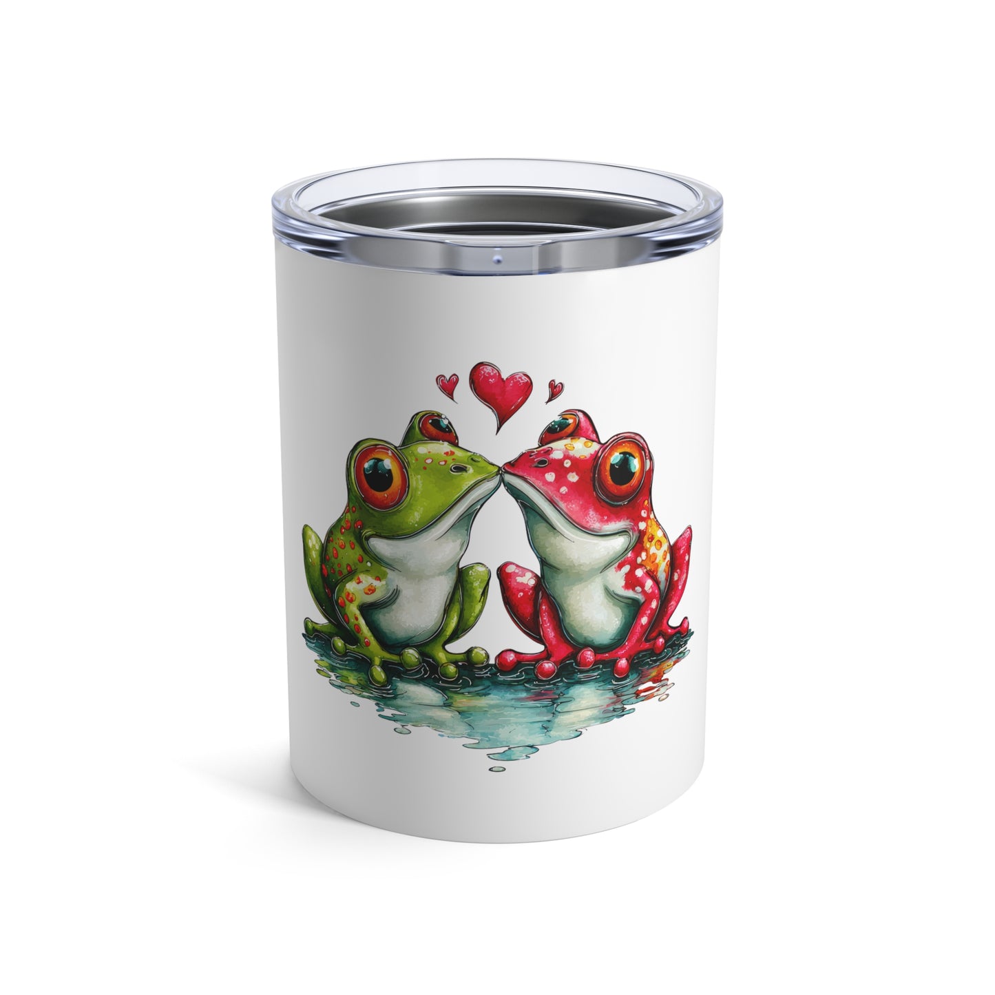 Toadally in Love Frog Romance Stainless Steel Tumbler 10oz Insulated Travel Mug