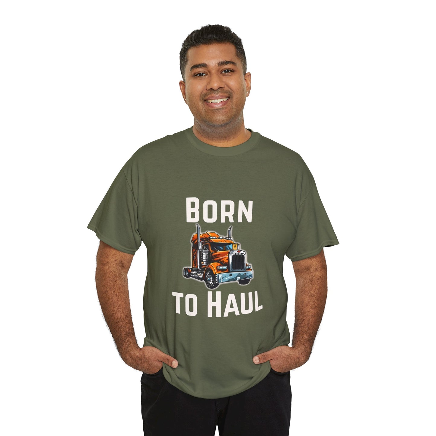 Born to Haul Trucker T-Shirt Truck Driver Graphic Tee for Men & Road Lovers