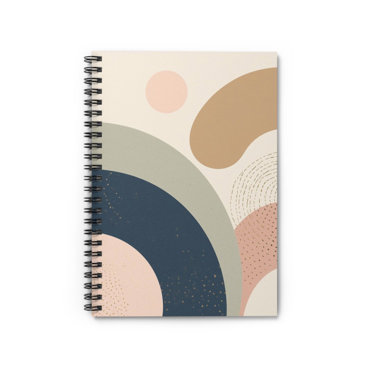 Modern Muse Abstract Spiral Notebook Ruled Lined Journal for Notes & Planning