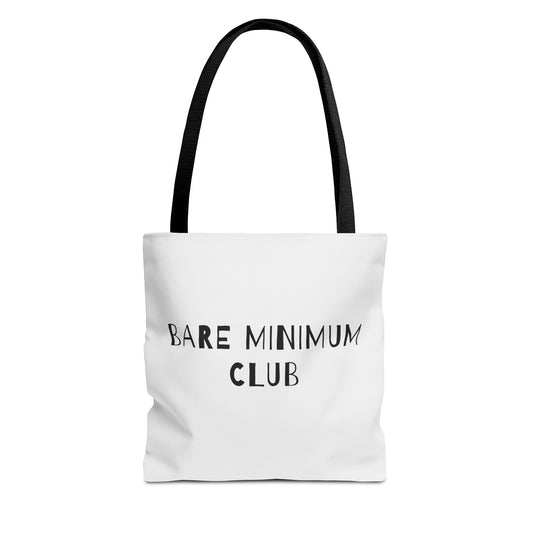 Bare Minimum Club Minimalist Cotton Canvas Tote Bag