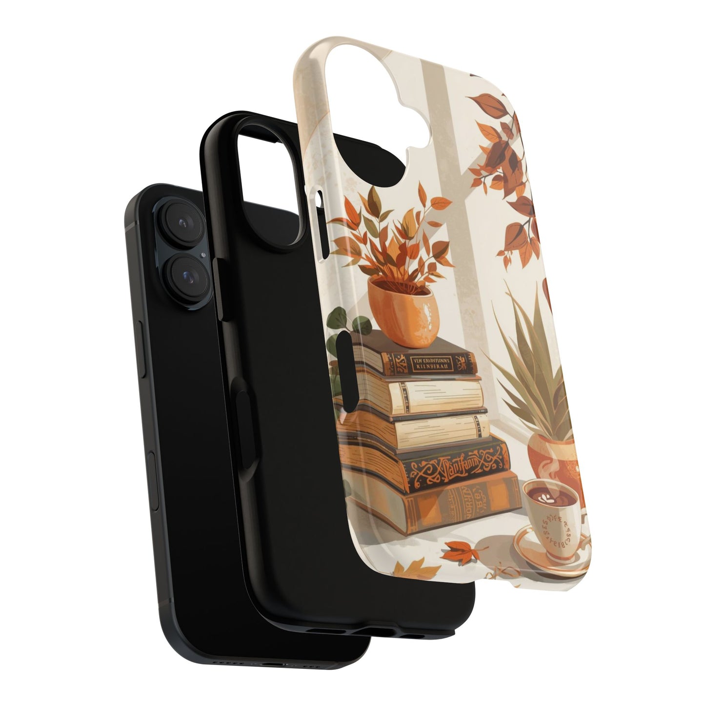 Cozy Books, Plants & Coffee Tough Protective iPhone Case