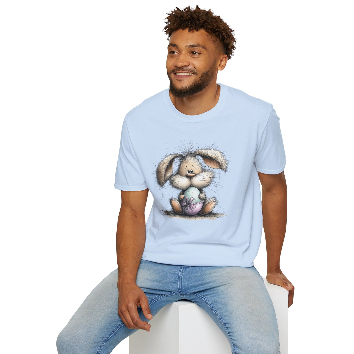 Cute Easter Bunny T-Shirt – Soft Spring Illustration