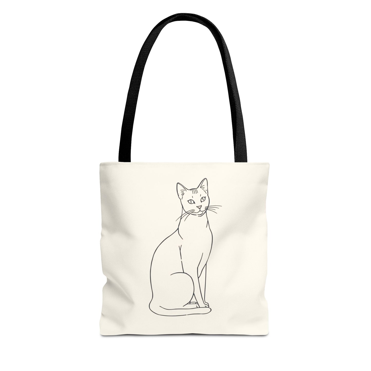 Minimalist Cat Line Art Modern Simplicity Cotton Canvas Tote Bag
