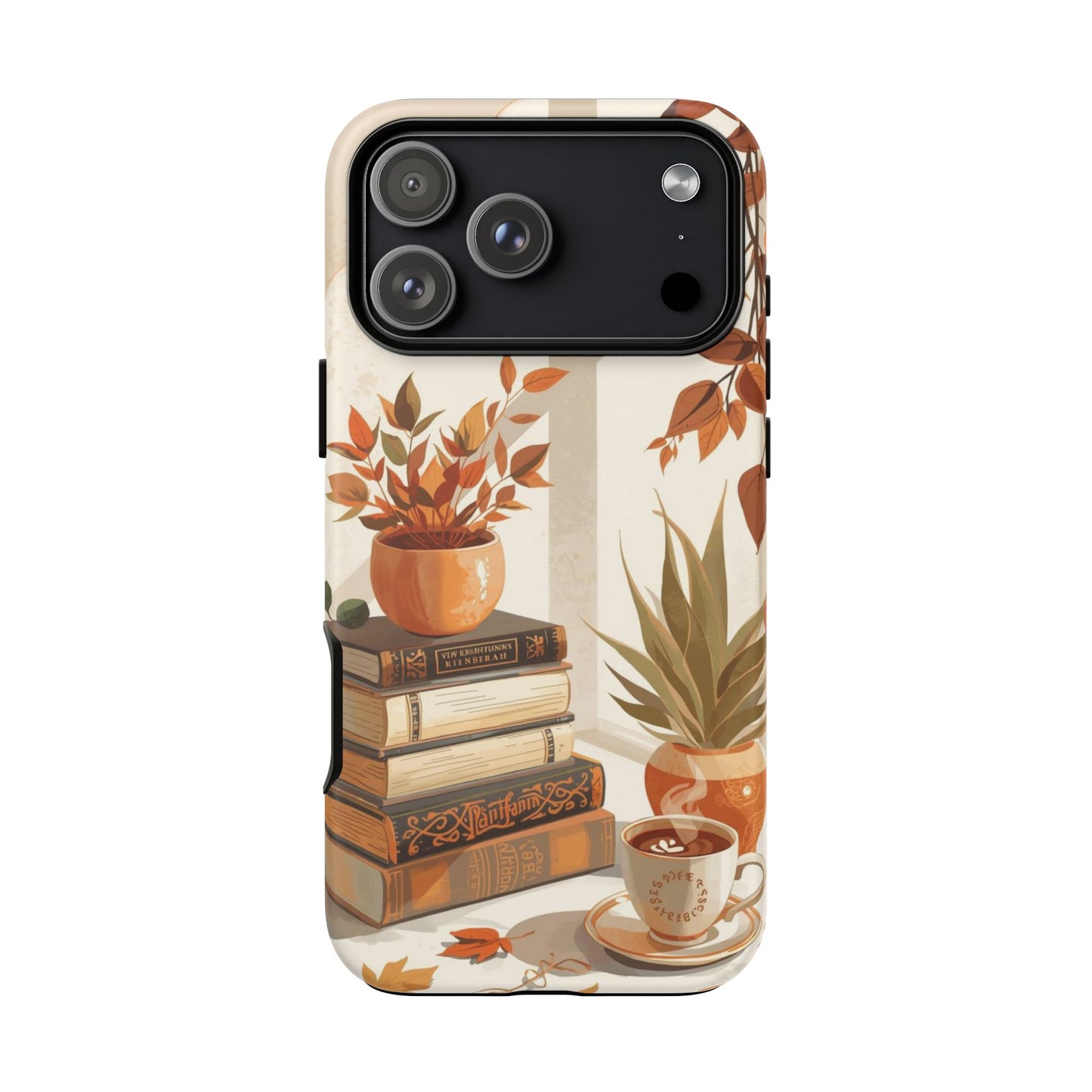 Cozy Books, Plants & Coffee Tough Protective iPhone Case