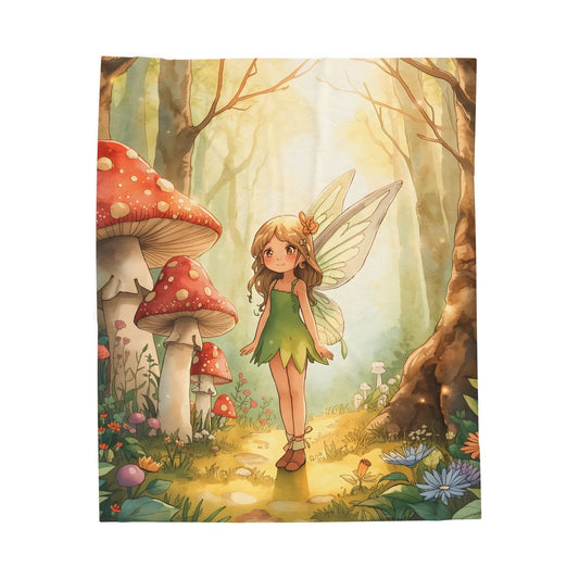 Woodland Fairy Path Enchanted Storybook Forest Blanket Design - Whimsical Throw for Kids & Cozy Decor