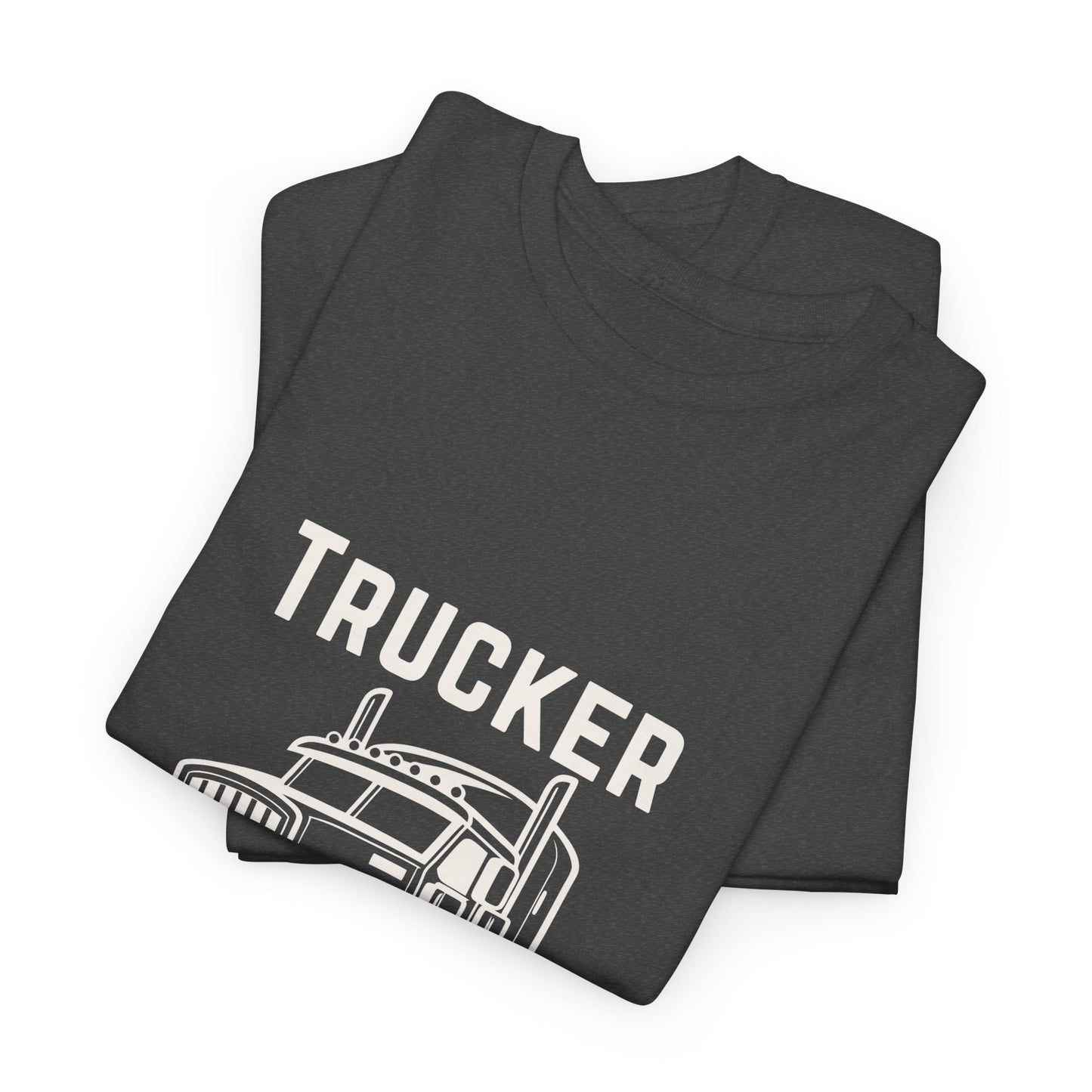 Trucker Since Birth T-Shirt Minimal Truck Driver Graphic Tee for Men