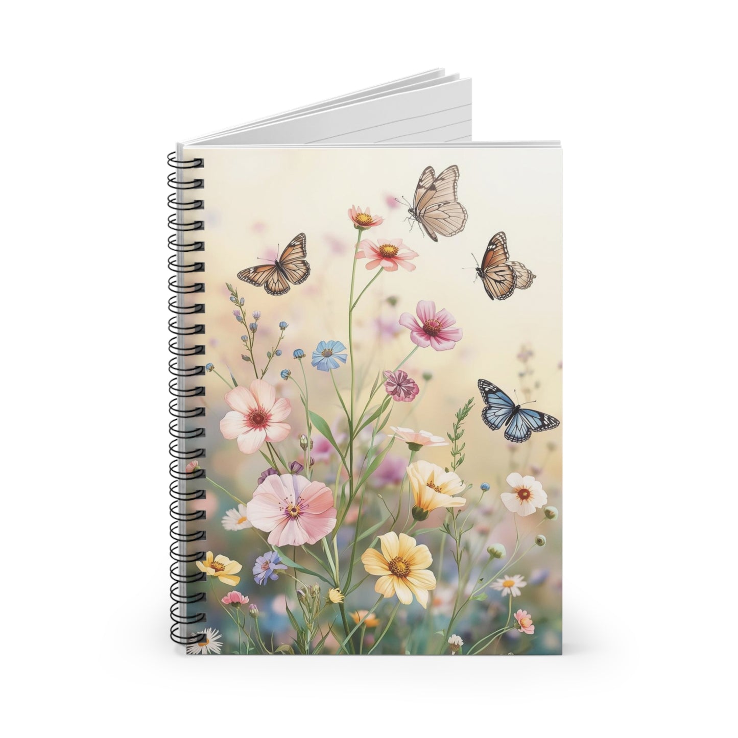 Wildflower Butterfly Notebook – Pastel Floral Writing Notebook
