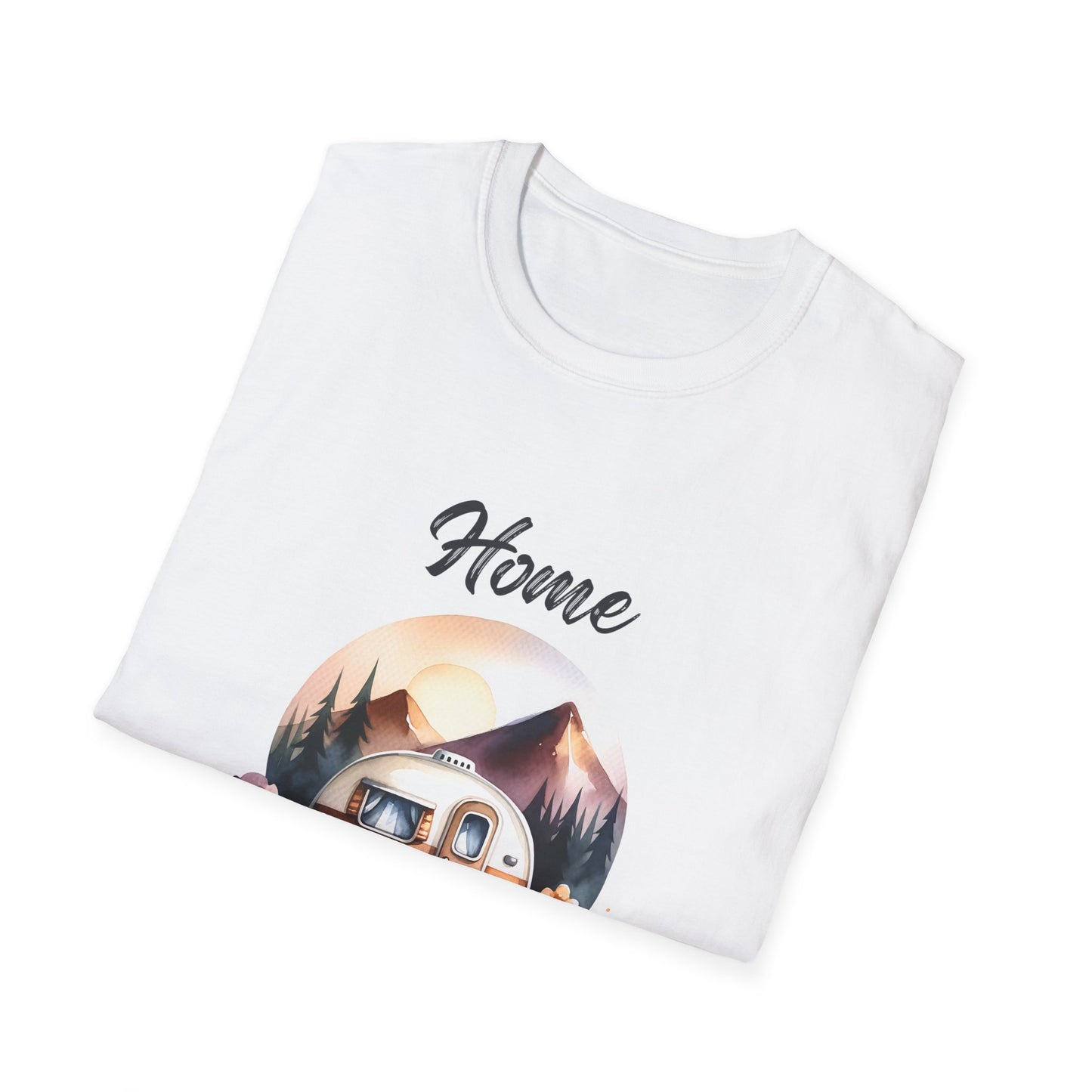 Home Is Where We Park It Tee Road Trip & Camper Retro T-Shirt