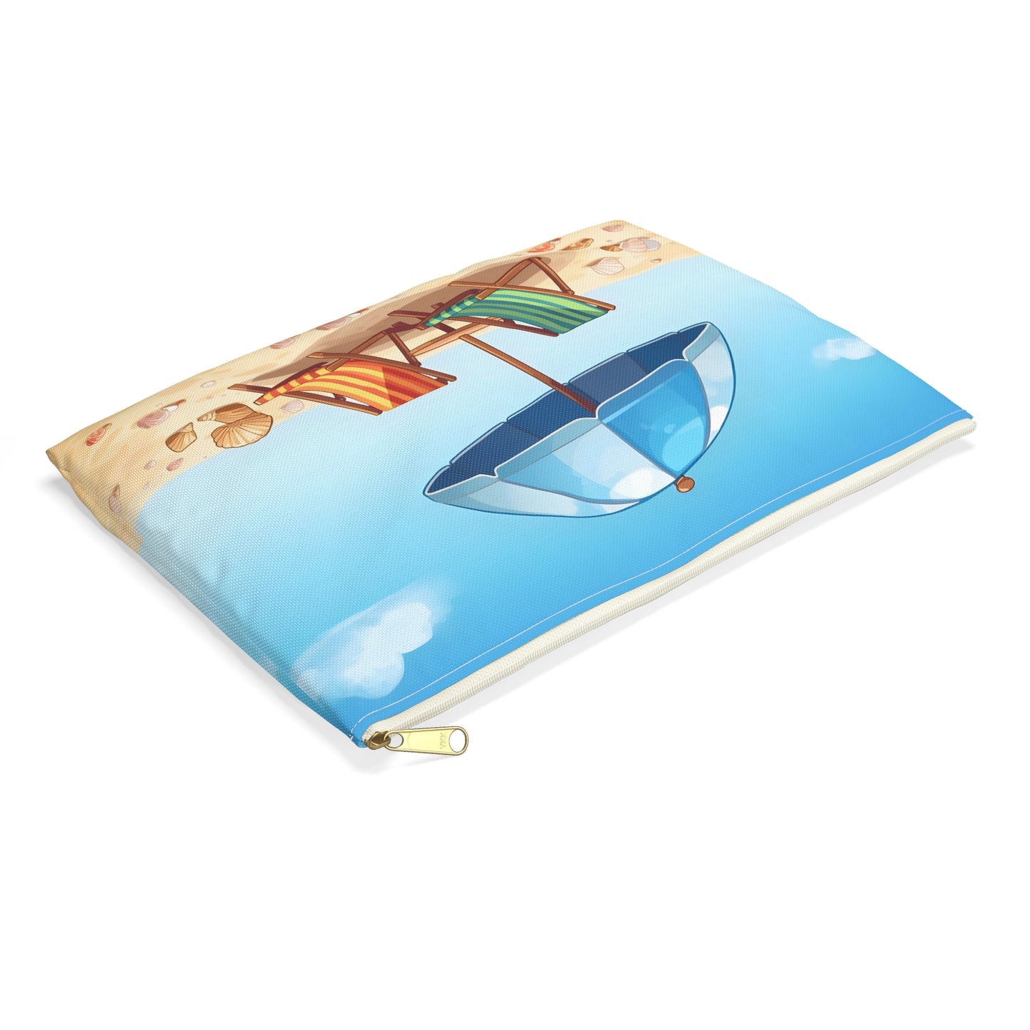 Seaside Escape – Summer Beach Chairs Travel & Passport Pouch
