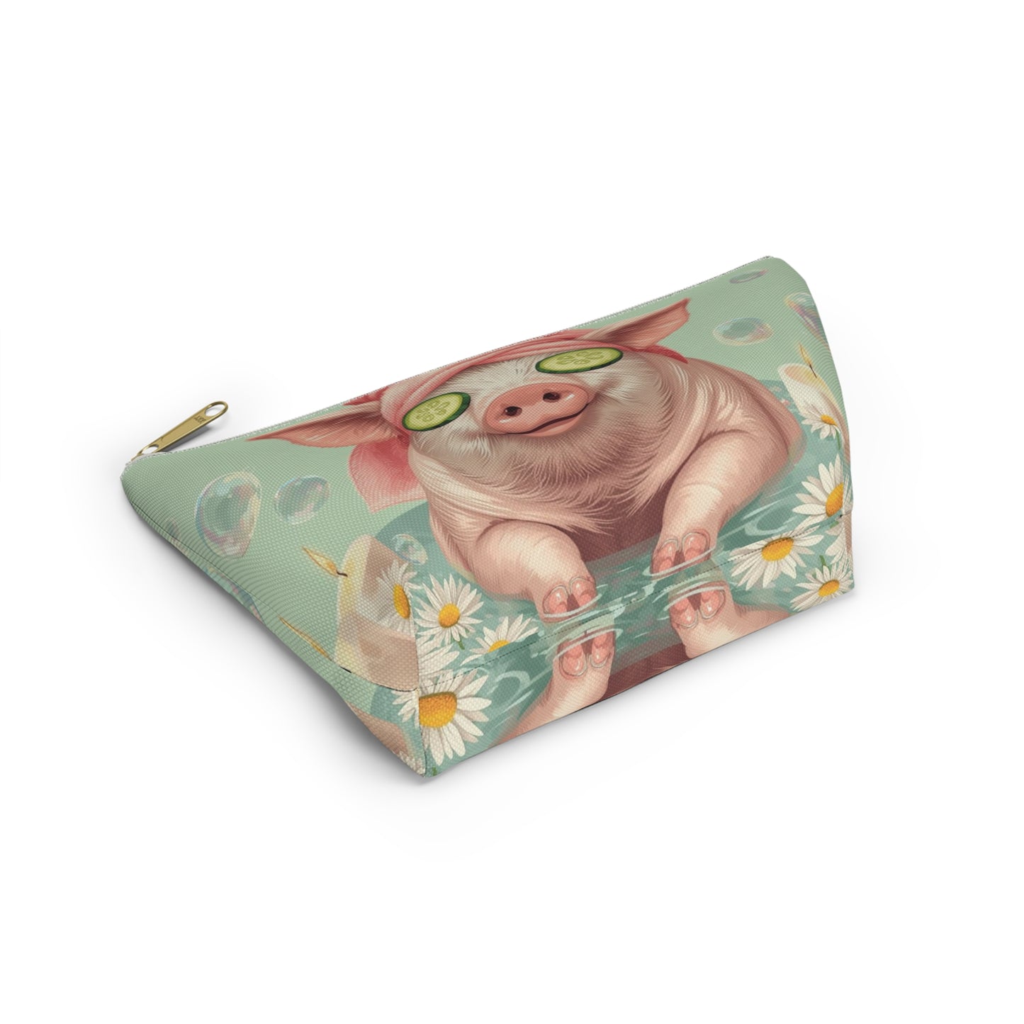 Pig Spa Day Cosmetic Pouch | Cute Makeup Bag