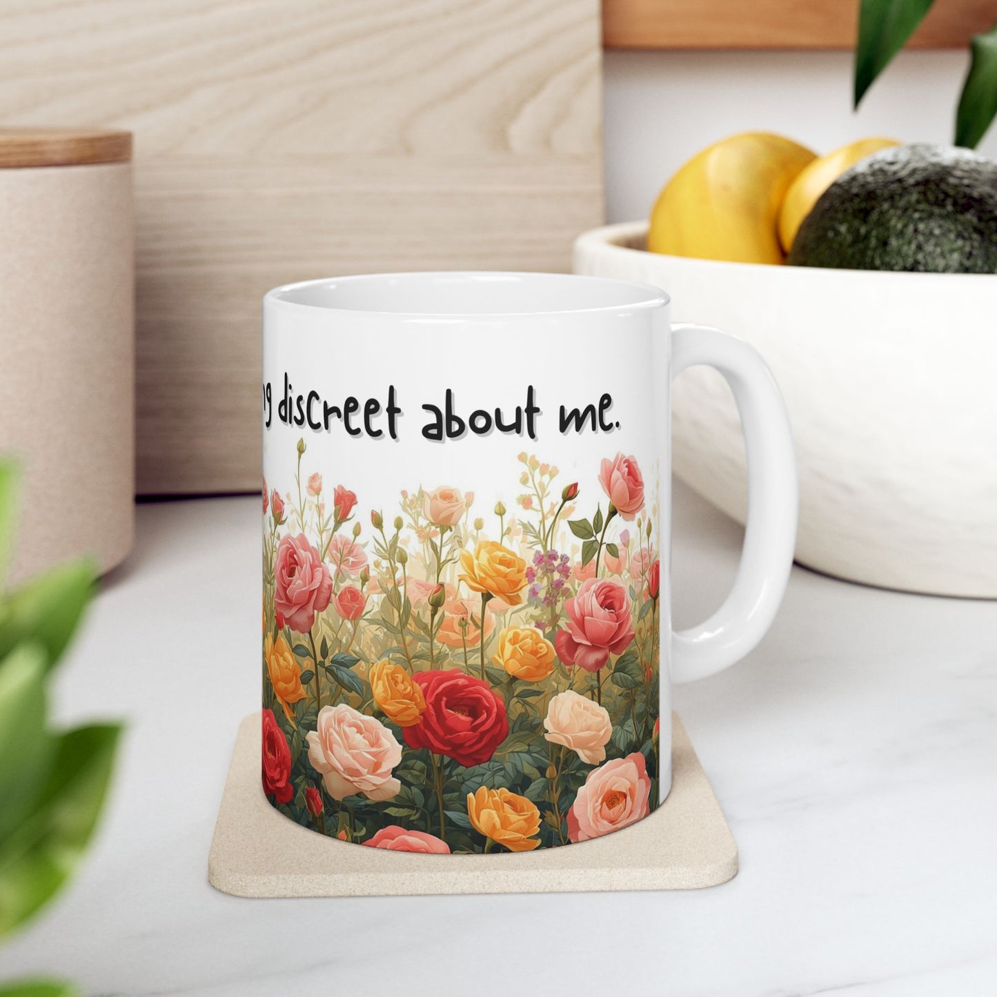 There's Absolutely Nothing Discreet About Me Sarcastic Mug – Ceramic Coffee Cup (11oz,)