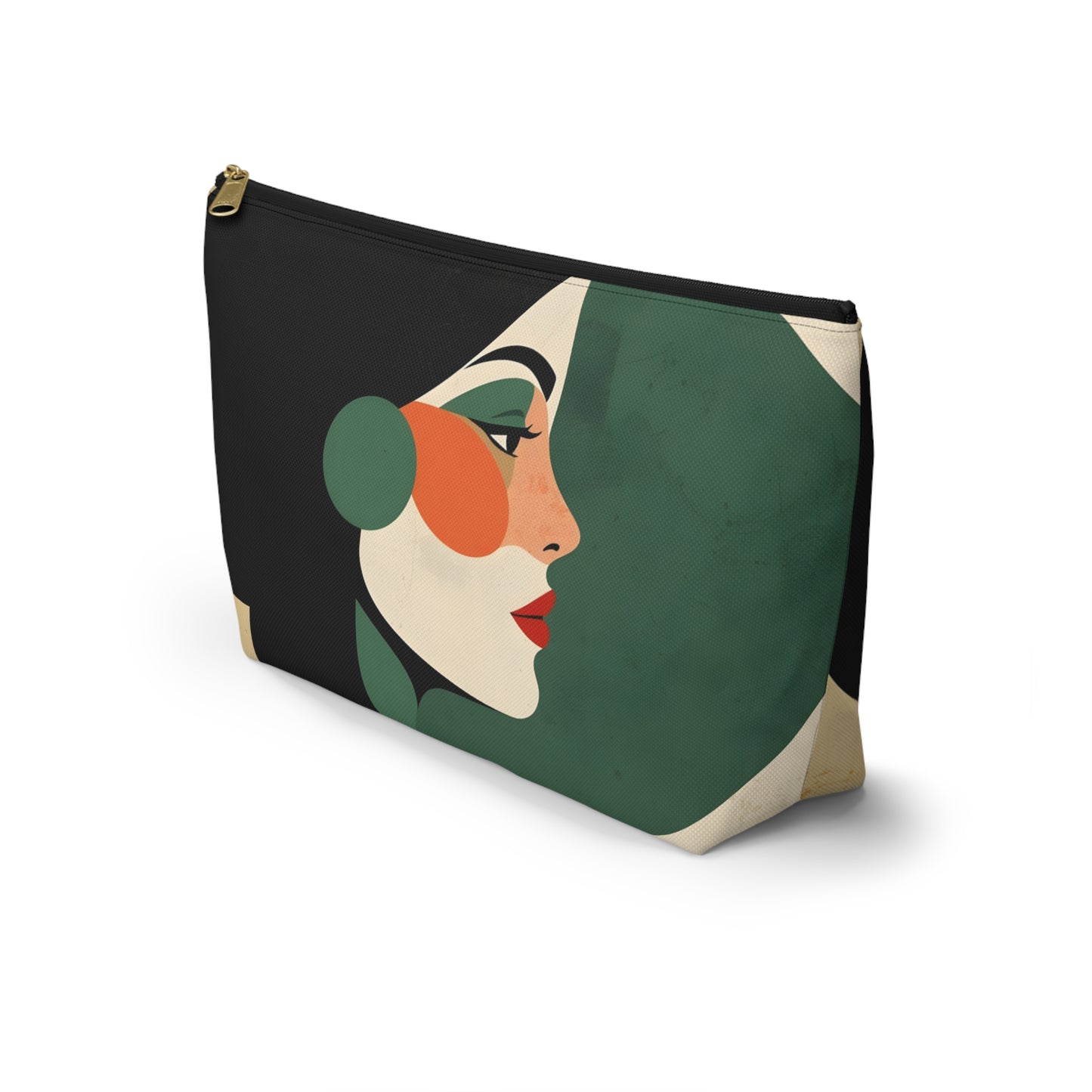 Duality Abstract Profile Makeup Bag | Cosmetic Pouch