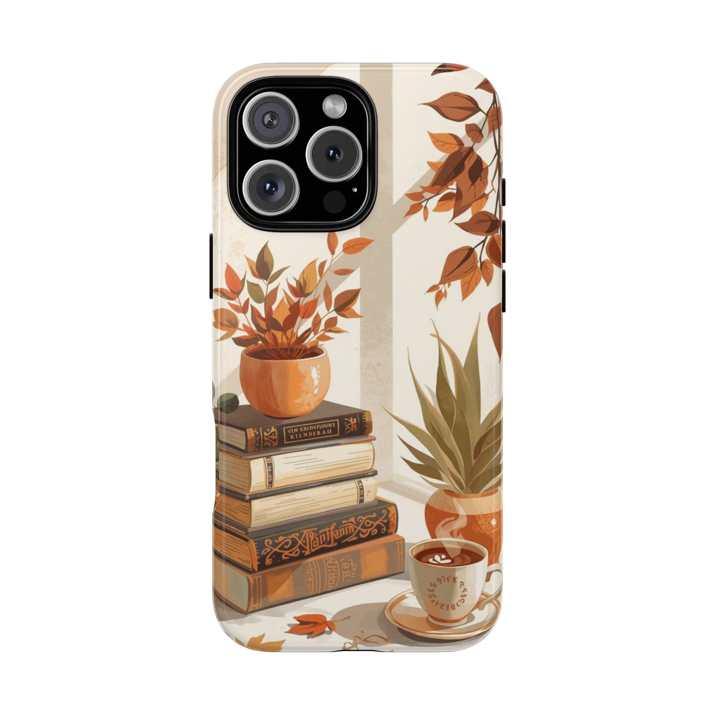 Cozy Books, Plants & Coffee Tough Protective iPhone Case