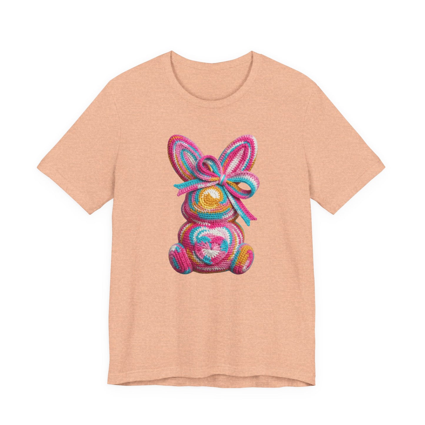 Crochet Easter Bunny with Heart Detail Spring Design T-shirt