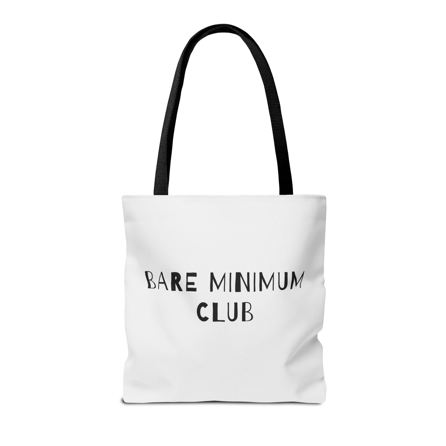 Bare Minimum Club Minimalist Cotton Canvas Tote Bag