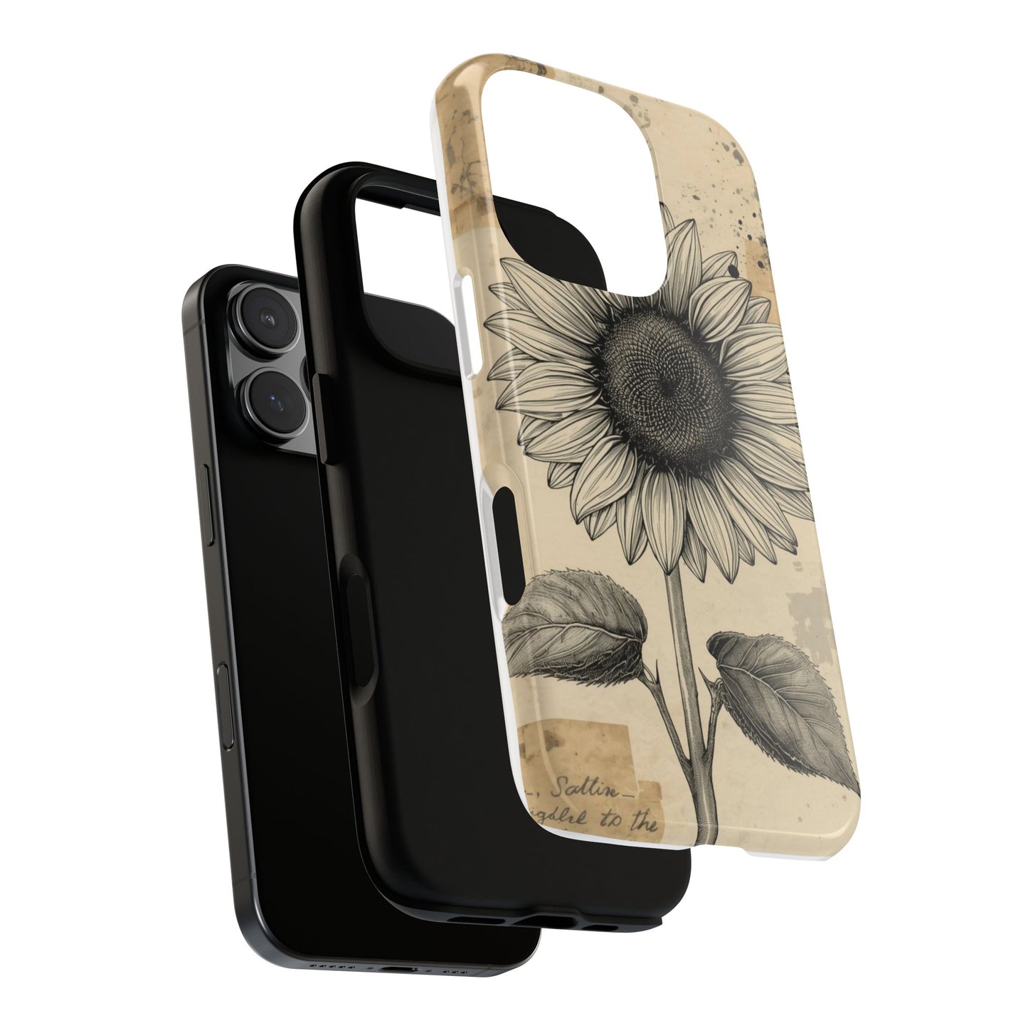 Vintage Sunflower Illustration Tough Protective iPhone Case