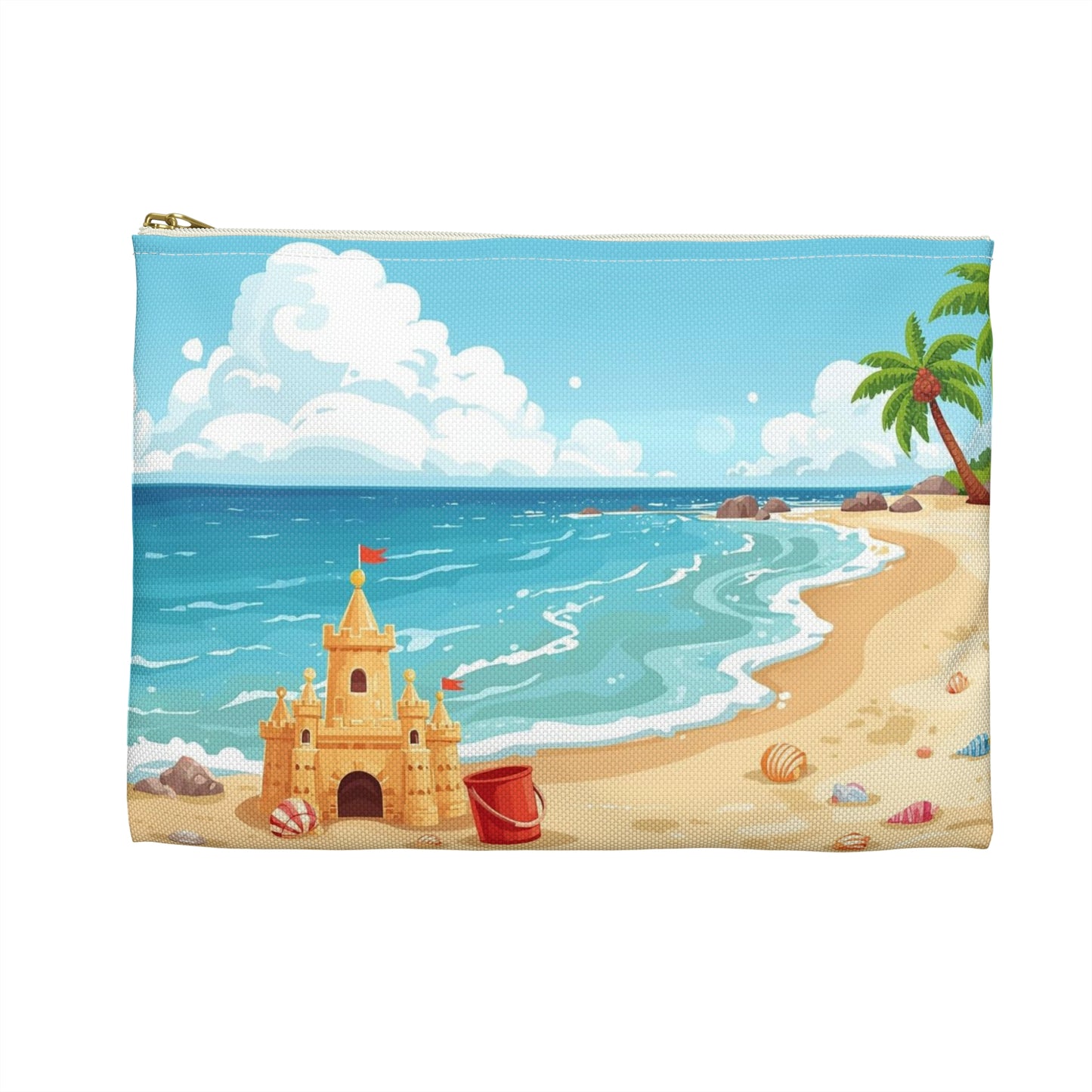 Sandy Castles – Coastal Summer Travel Pouch