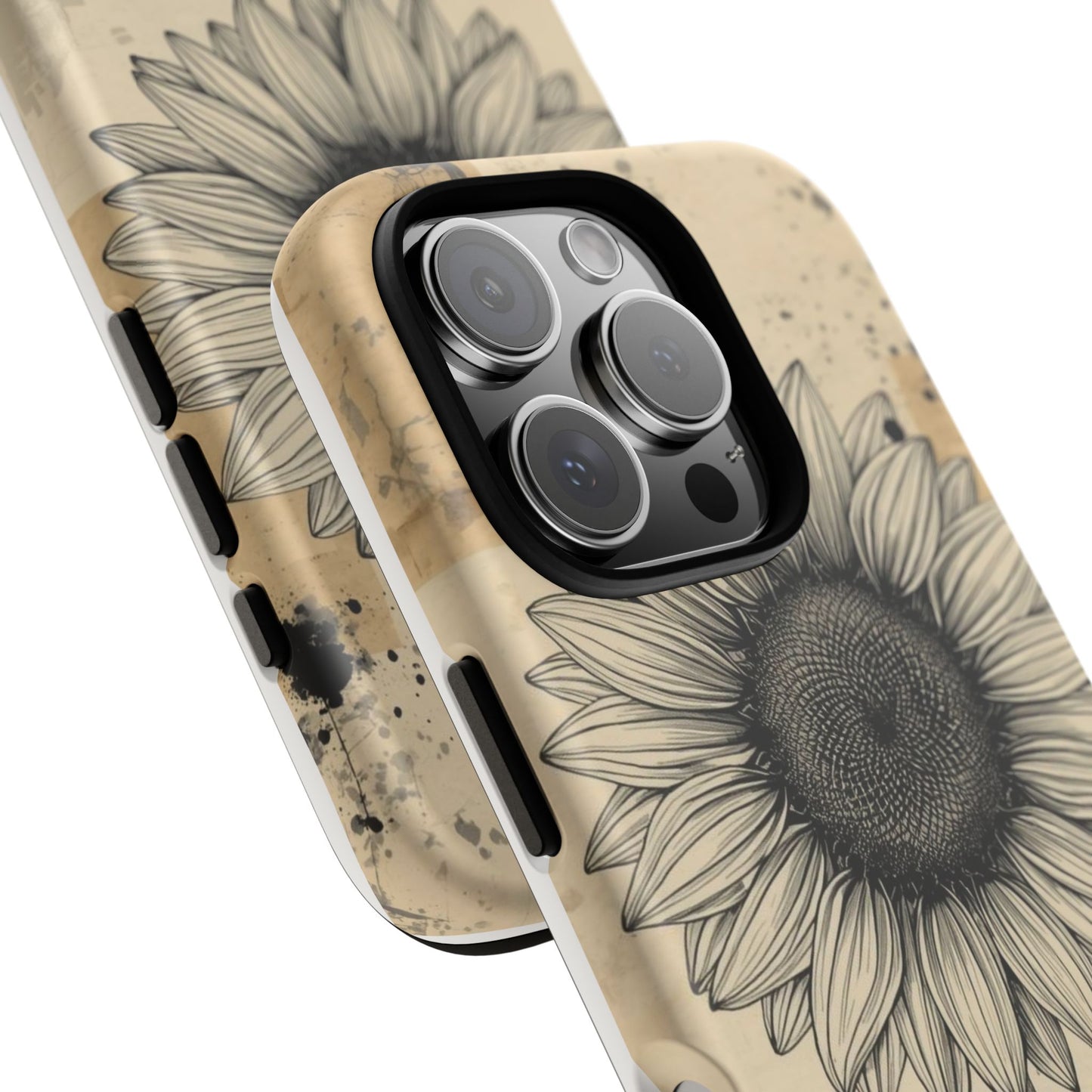 Vintage Sunflower Illustration Tough Protective iPhone Case