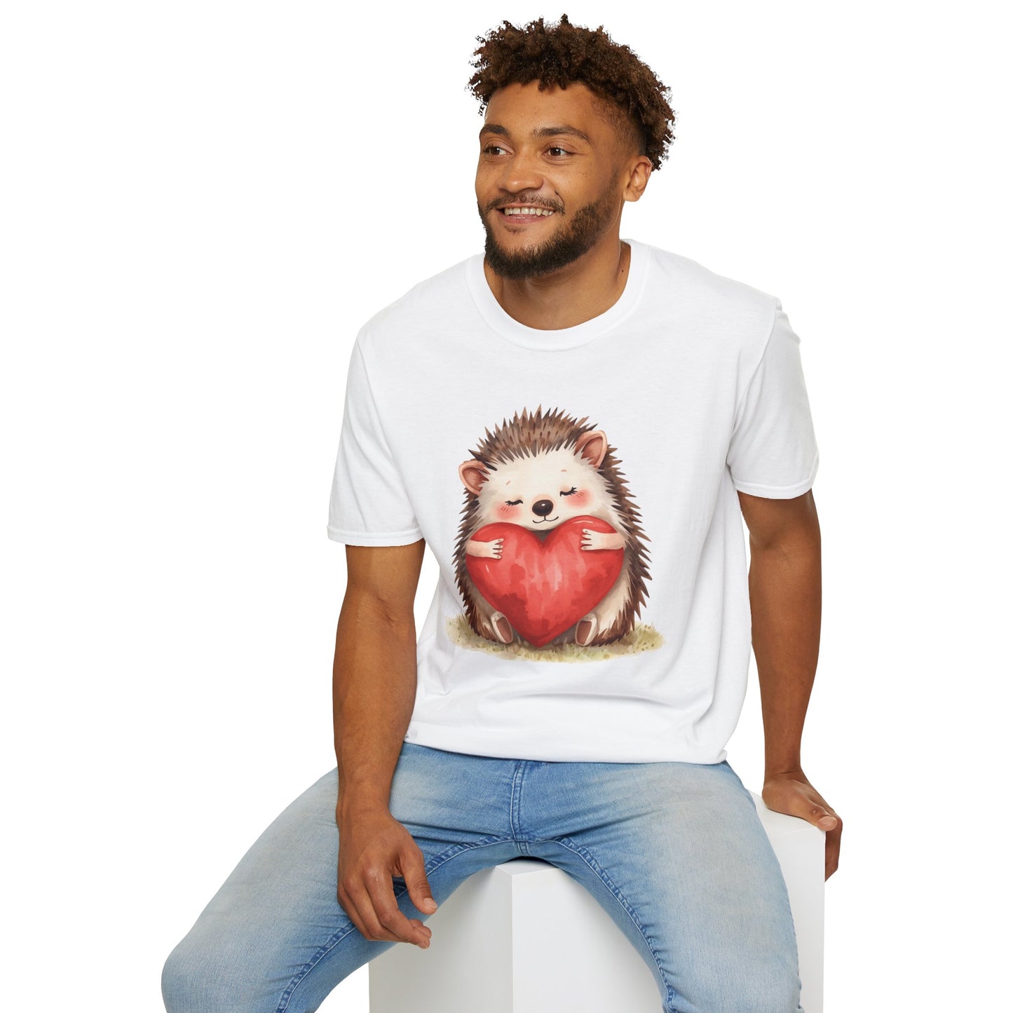 Love You This Much – Cute Hedgehog Valentine T-Shirt